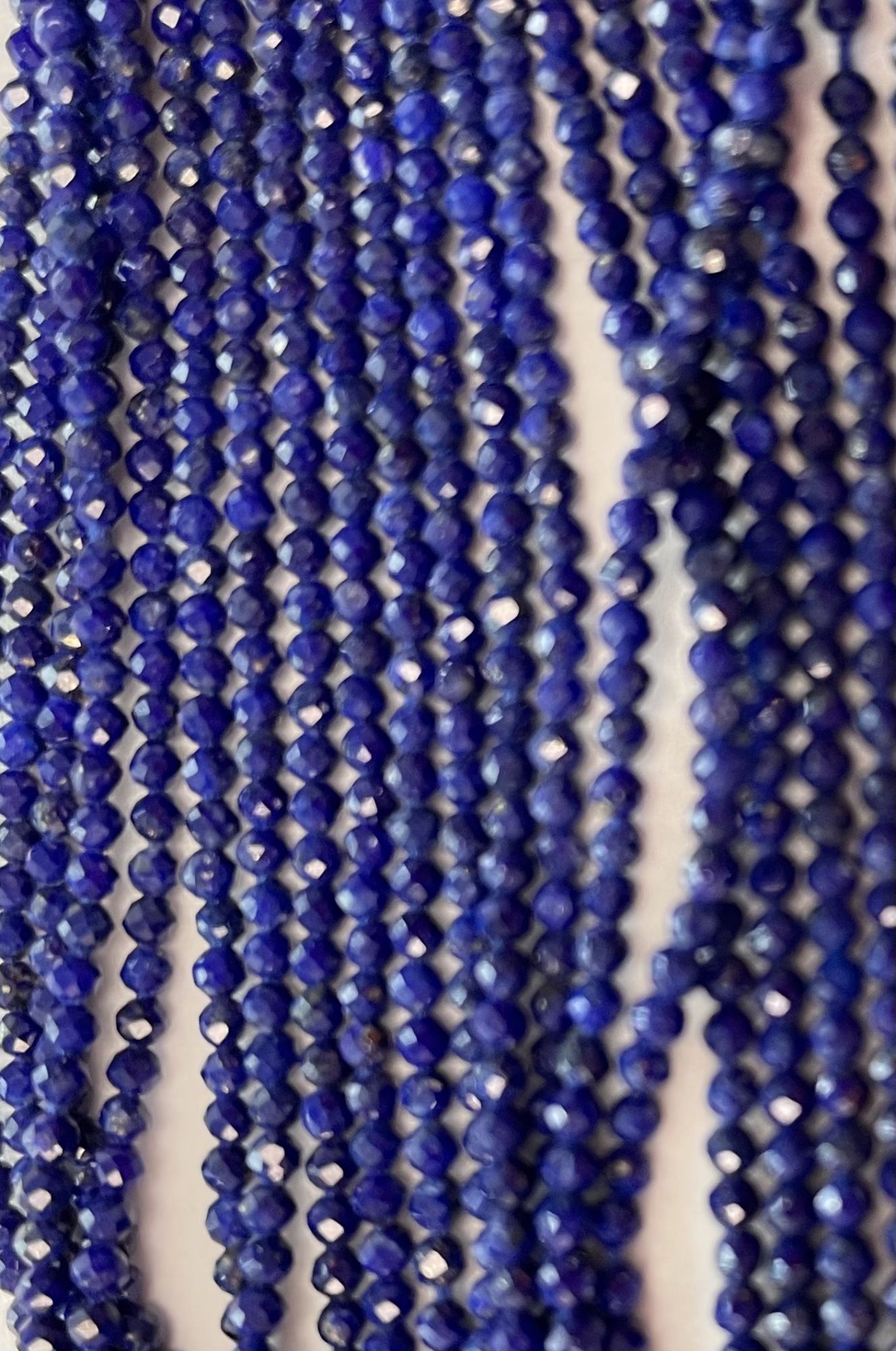 Lapis Rondelles Faceted