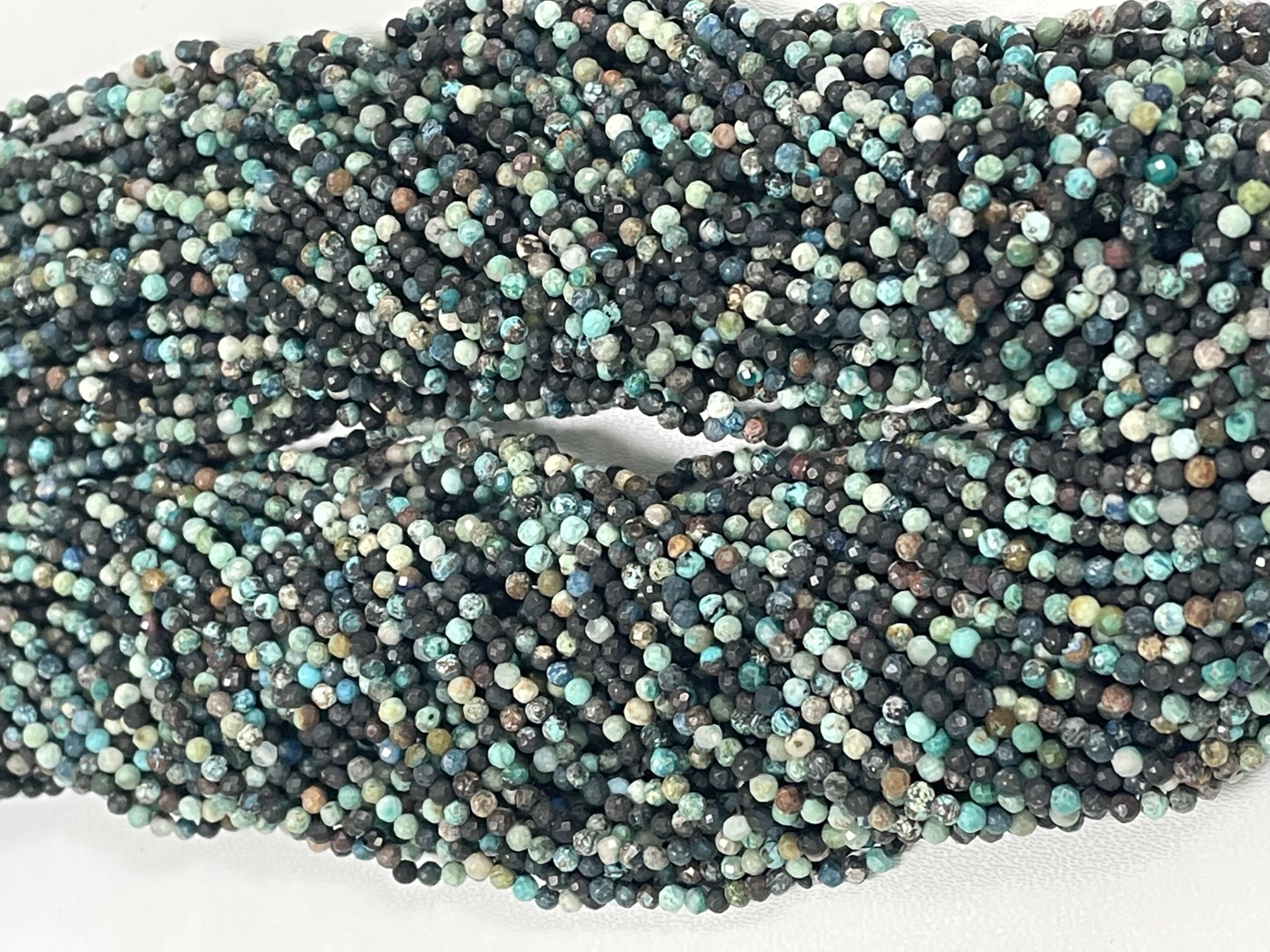 Chrysocolla Rondelle Faceted