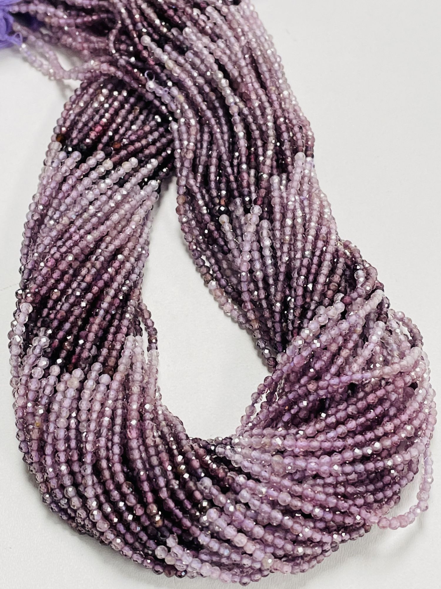 Shaded Purple Spinel Rondelle Faceted