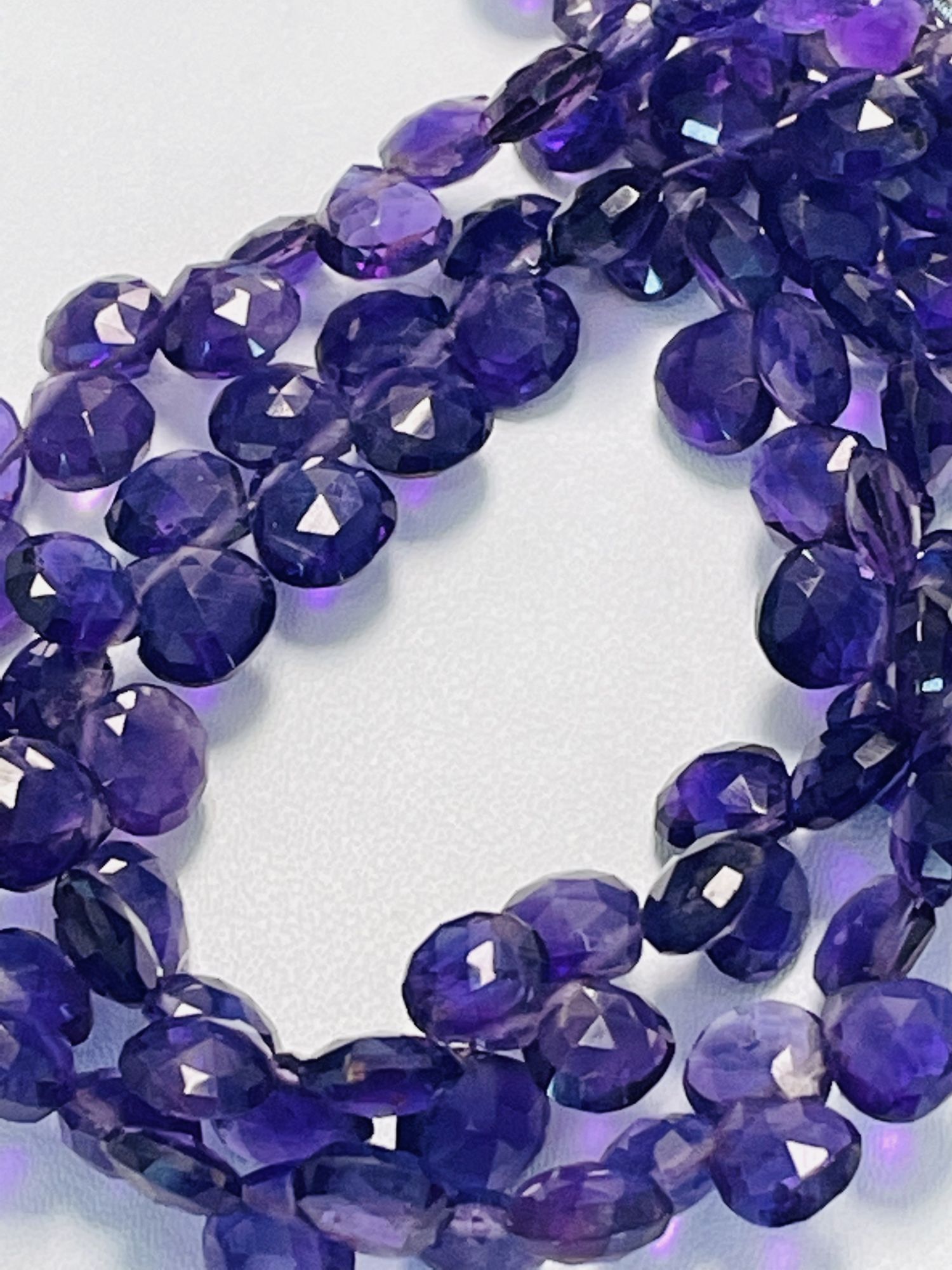 Purple Amethyst Heart Faceted