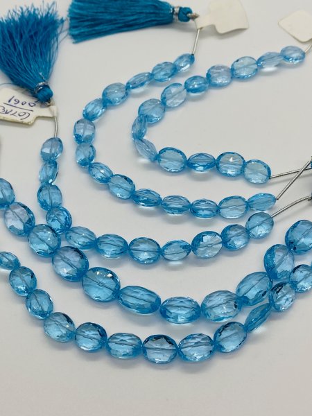 Sky Blue topaz  Ovals Faceted