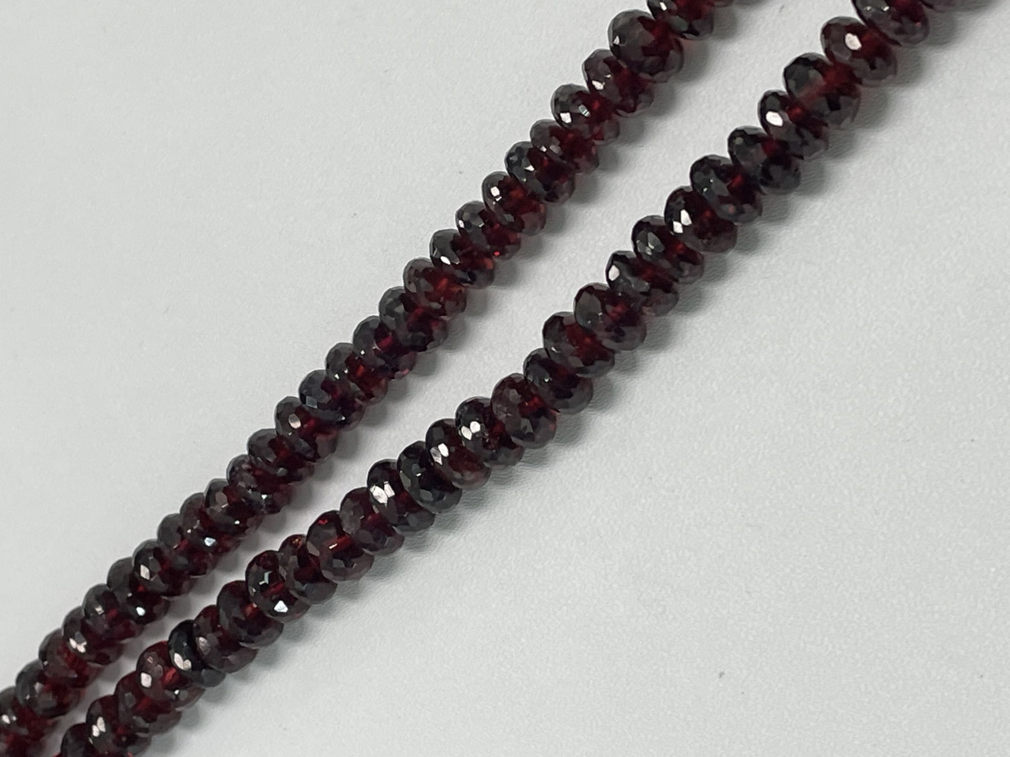 Red Garnet Rondelle Faceted