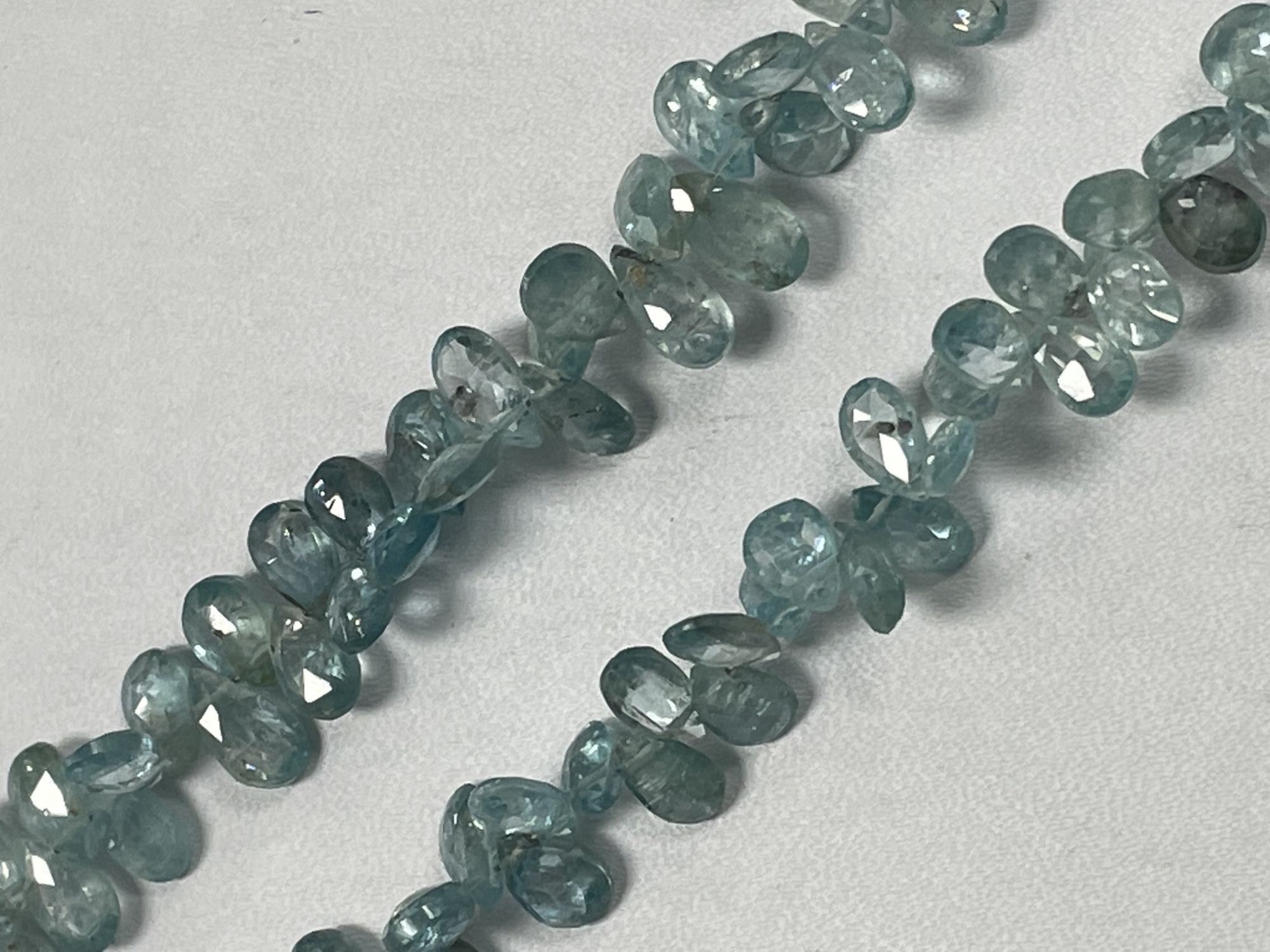 Blue Zircon Pear Faceted