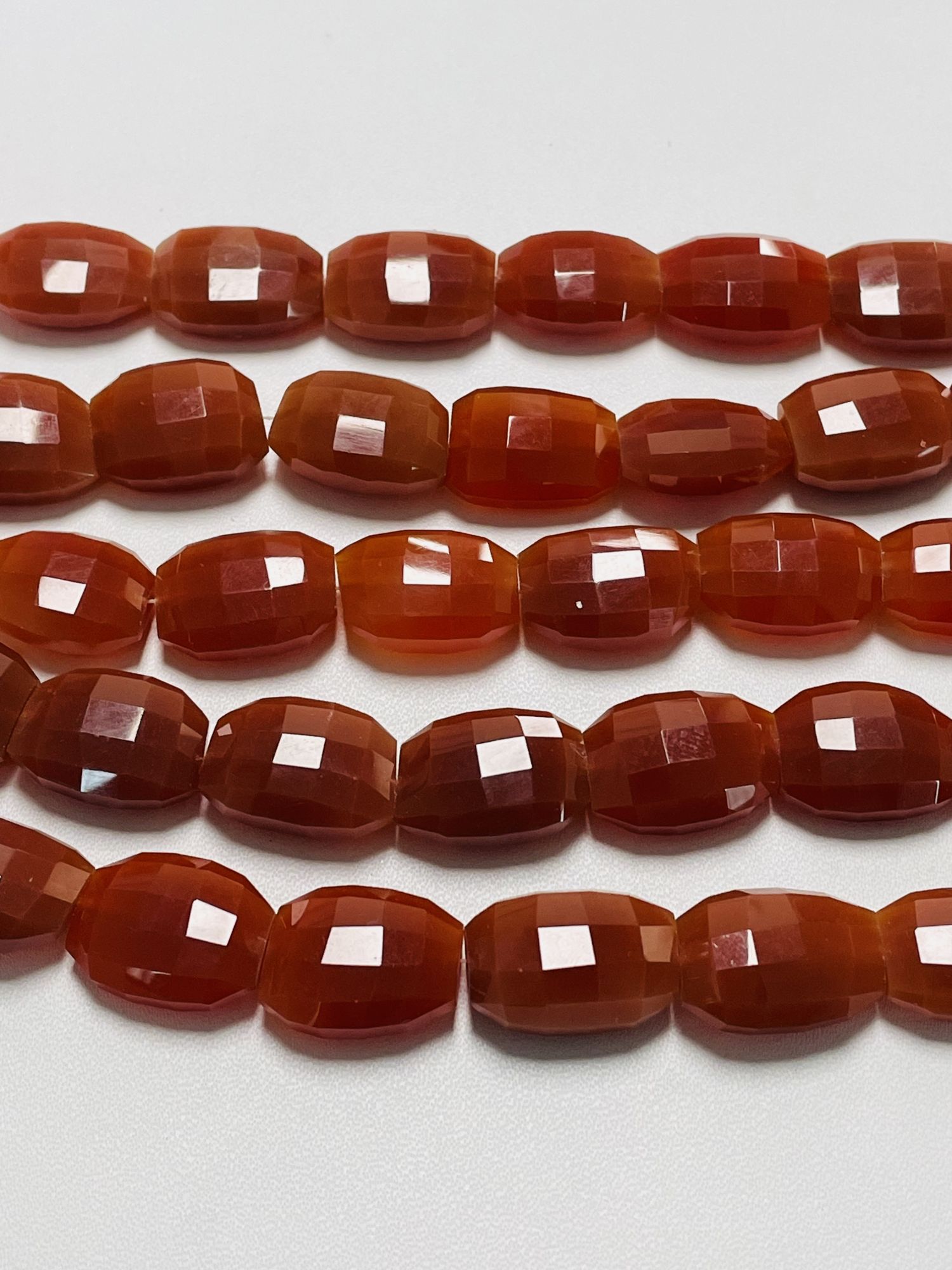Carnelian Step Cut Oval Faceted