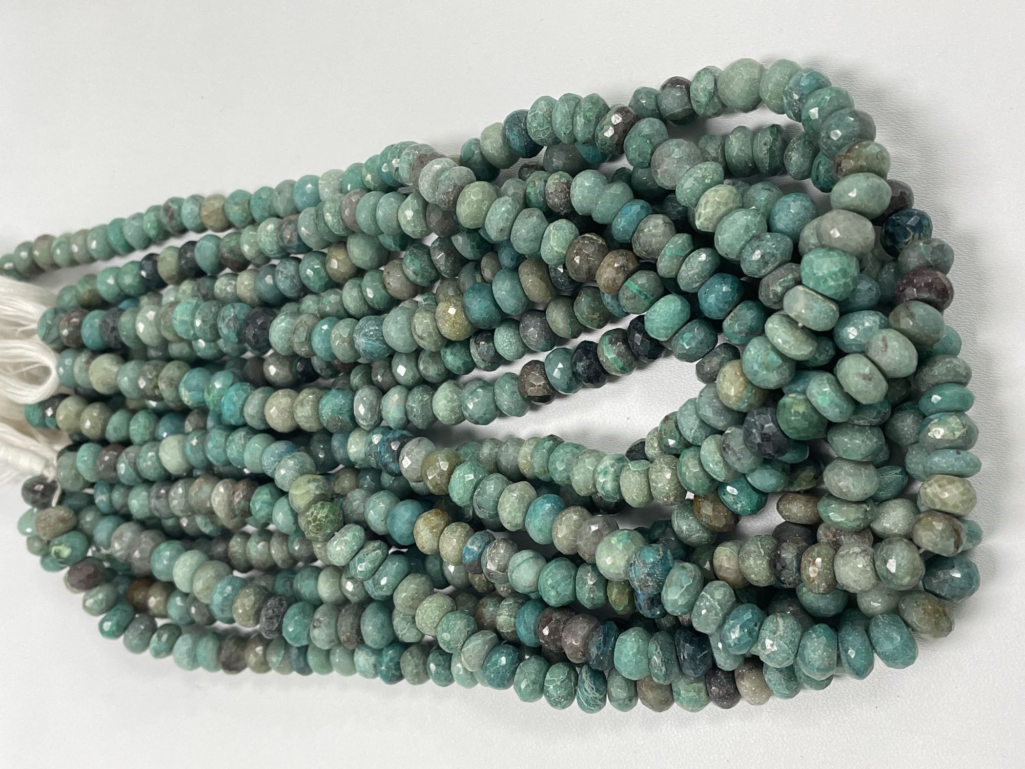 Chrysocolla Rondelle Faceted