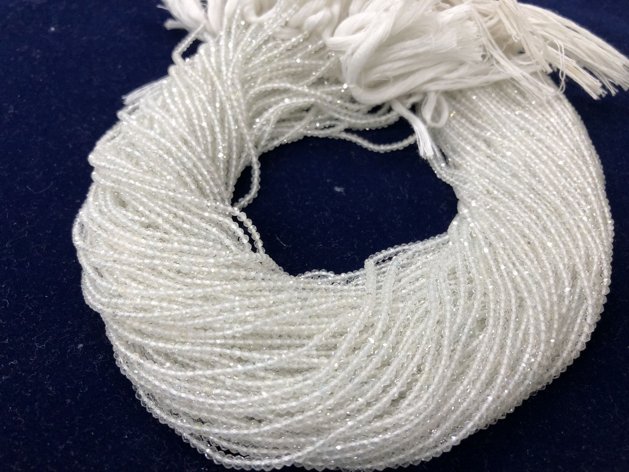 Natural White Topaz Rondelles Faceted