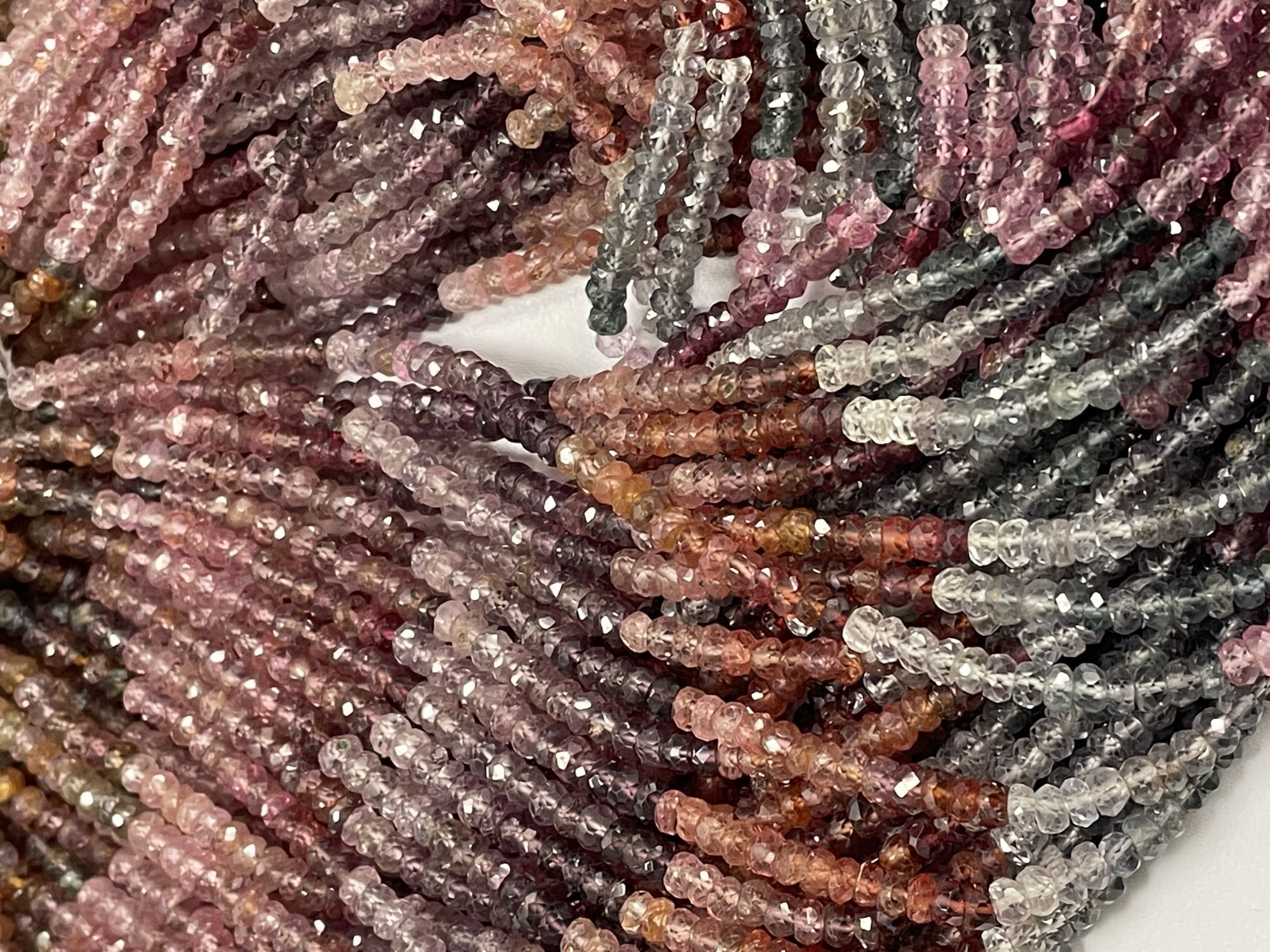 Multicolor Spinel Rondelle Faceted