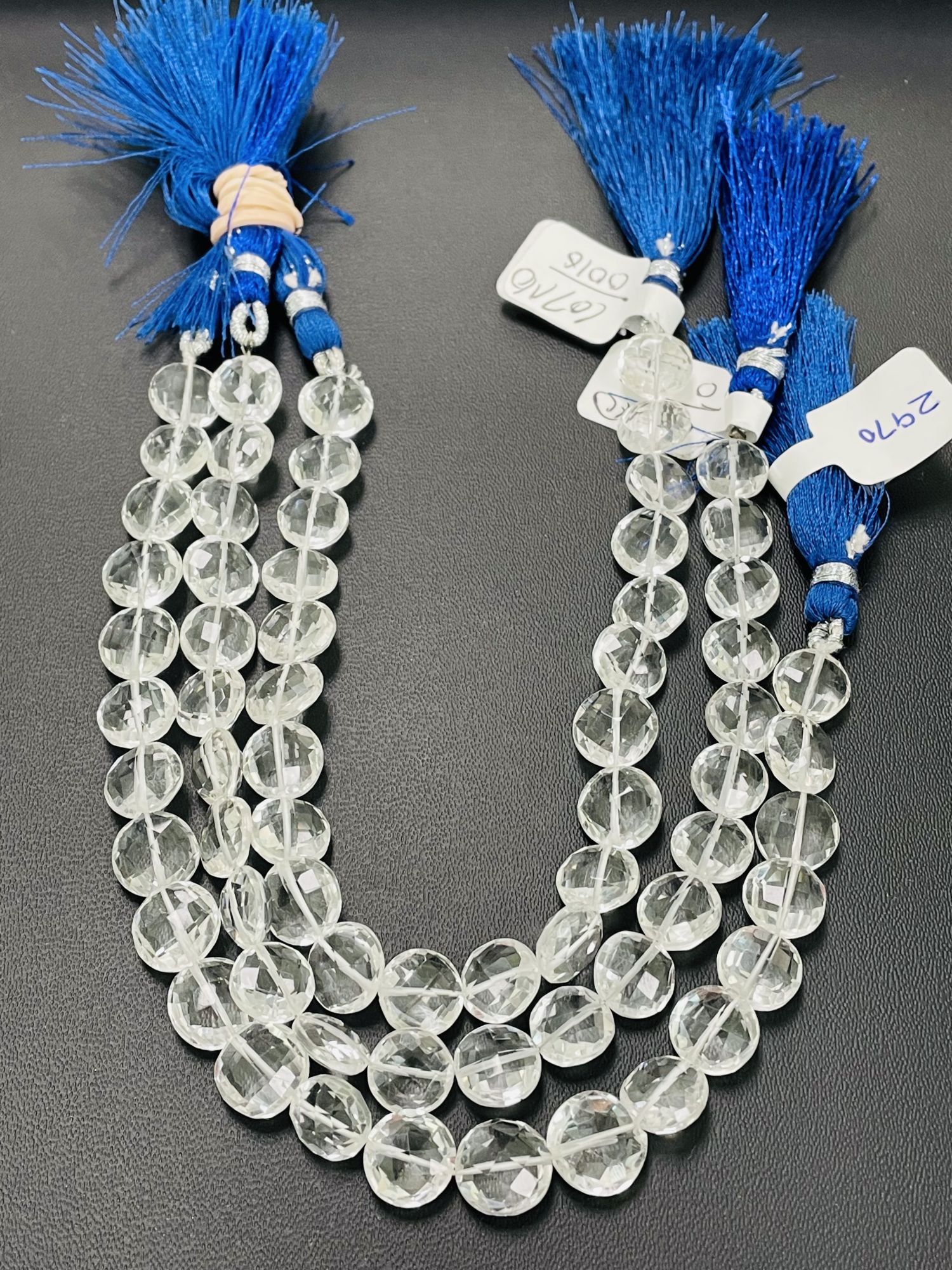 Crystal Quartz Coin Faceted