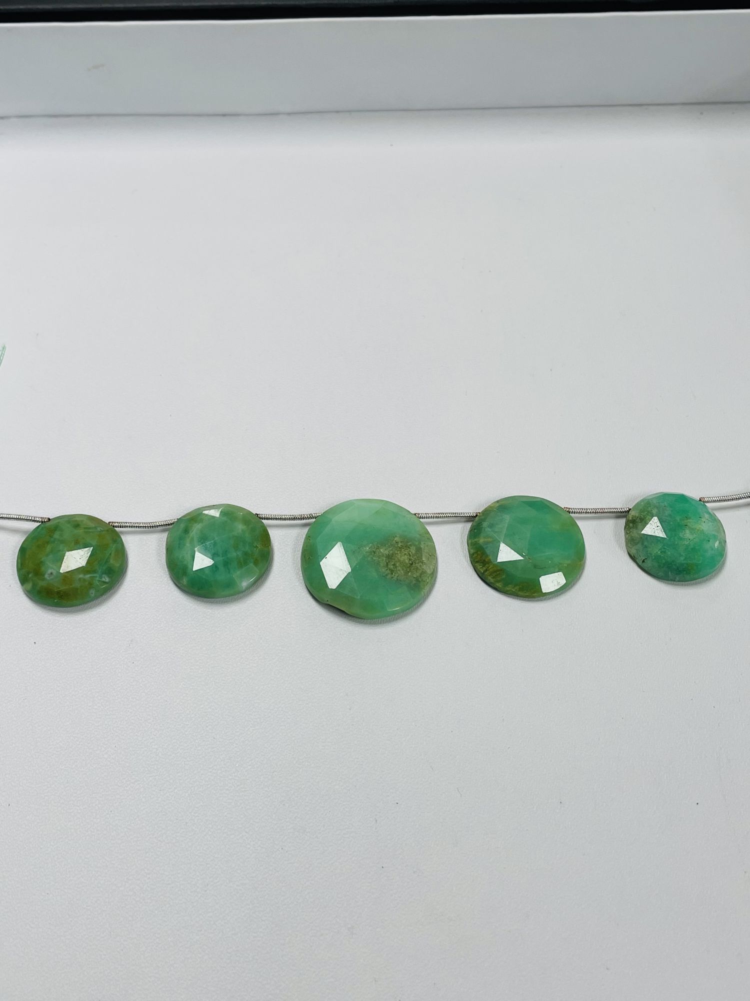 Chrysoprase Coin Faceted