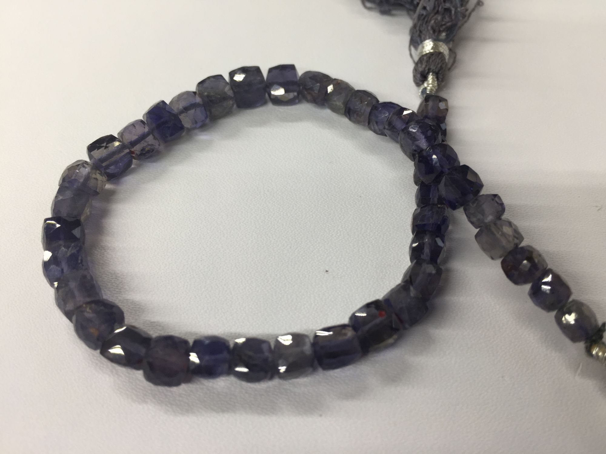 Iolite Cubes Faceted