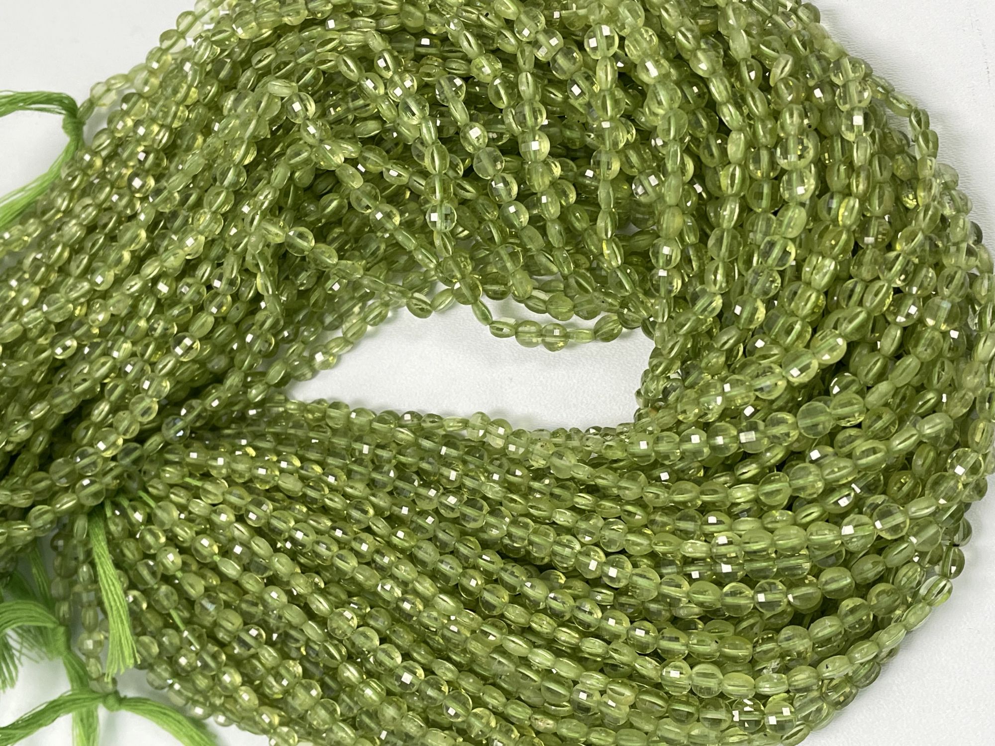 Peridot Coin Faceted