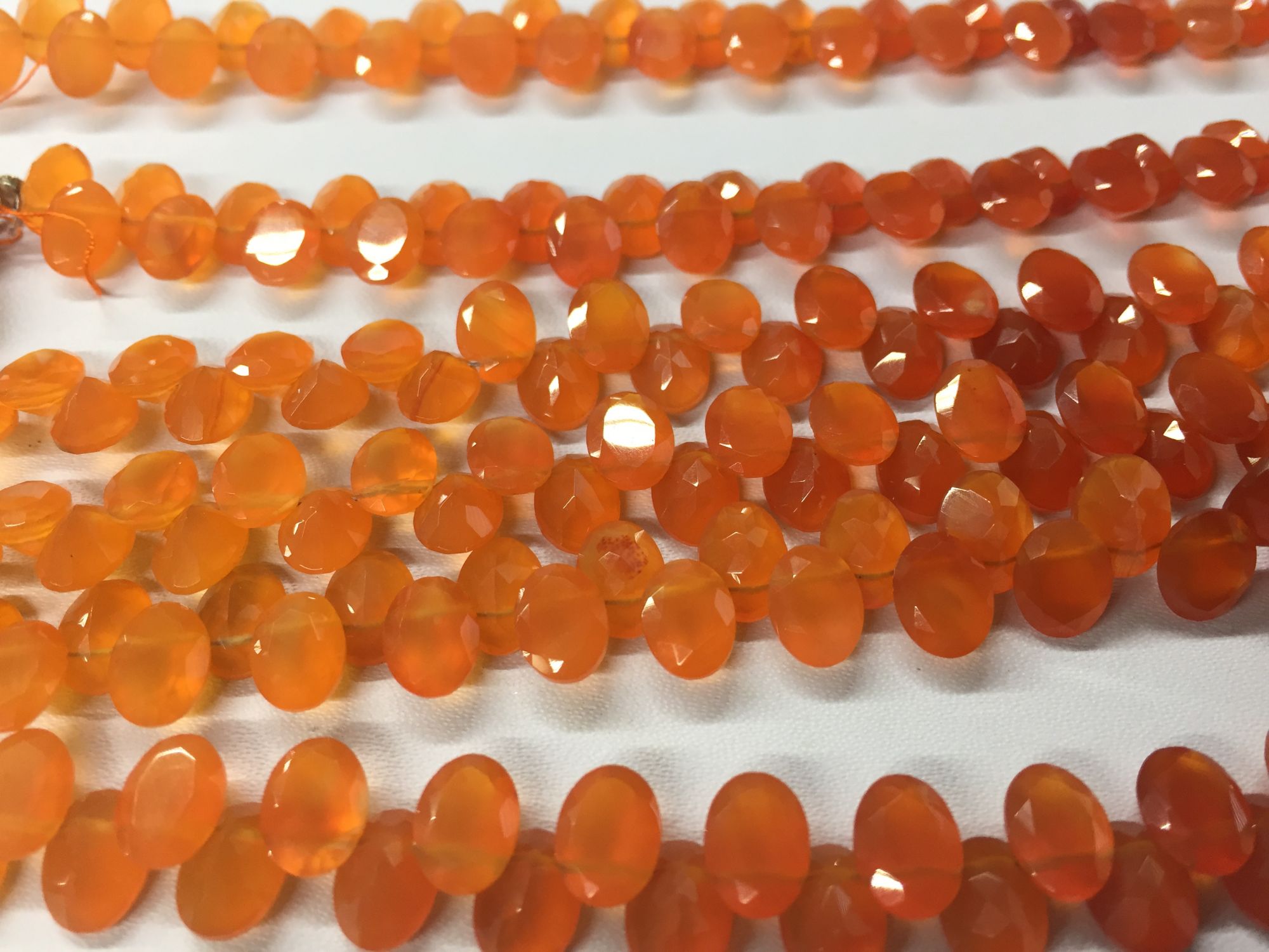 Carnelian Ovals Faceted