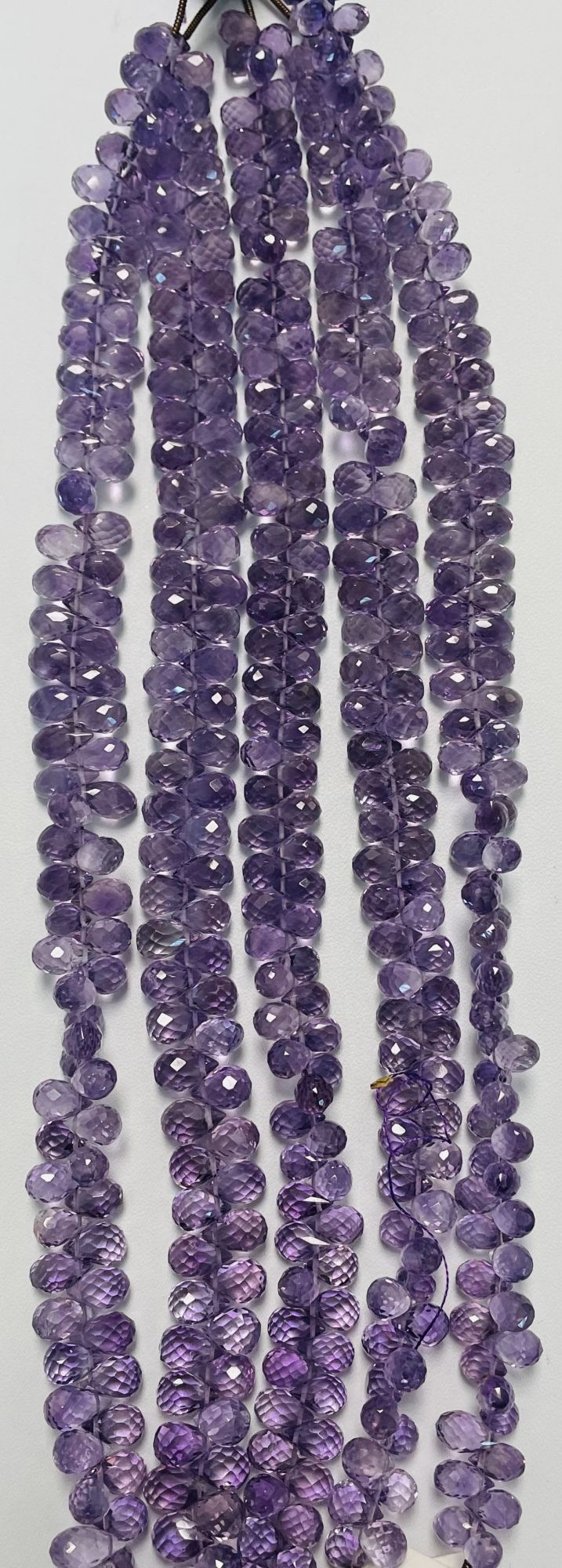 Purple Amethyst Drop Faceted