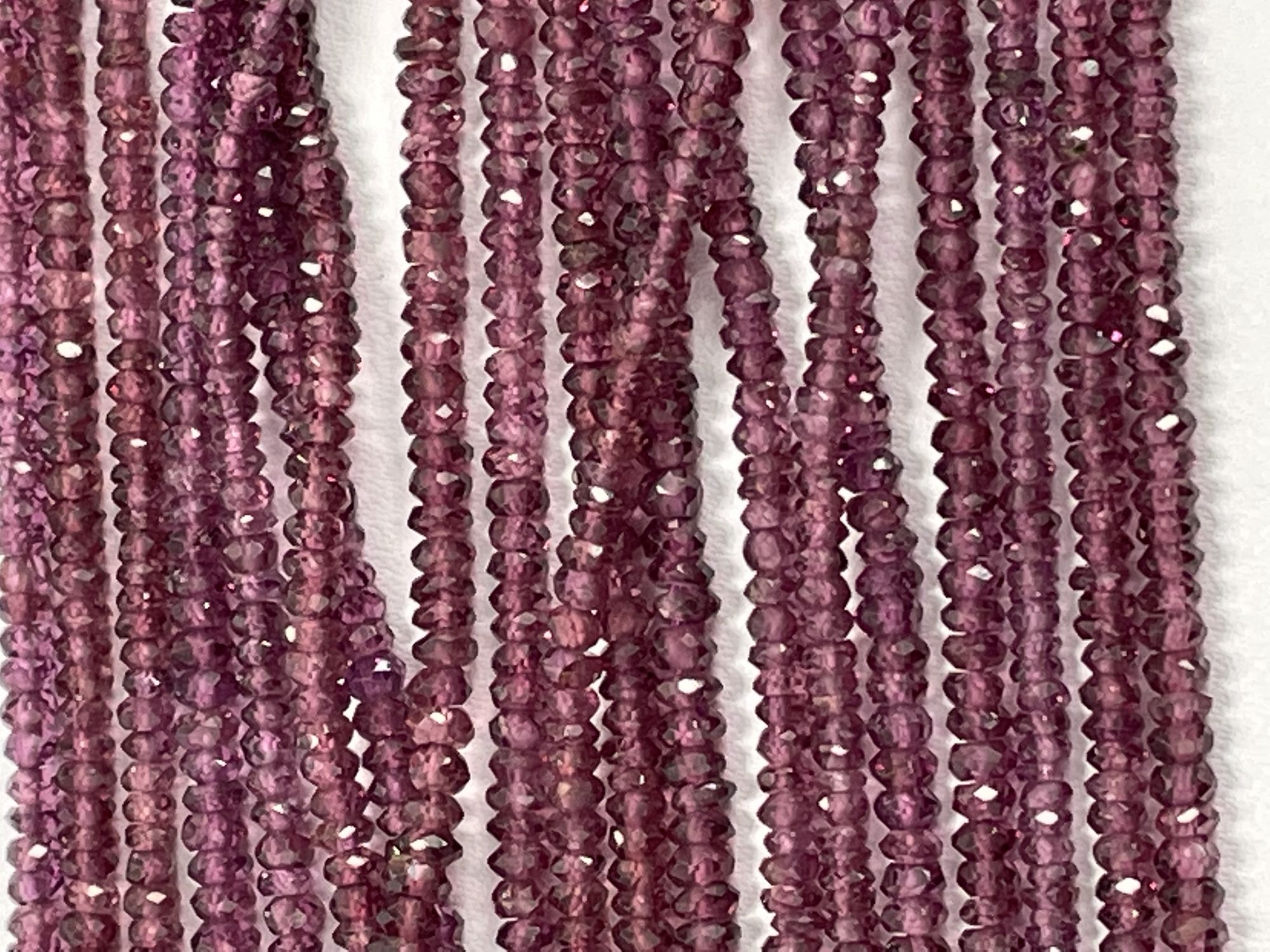 Purple Garnet Rondelle Faceted