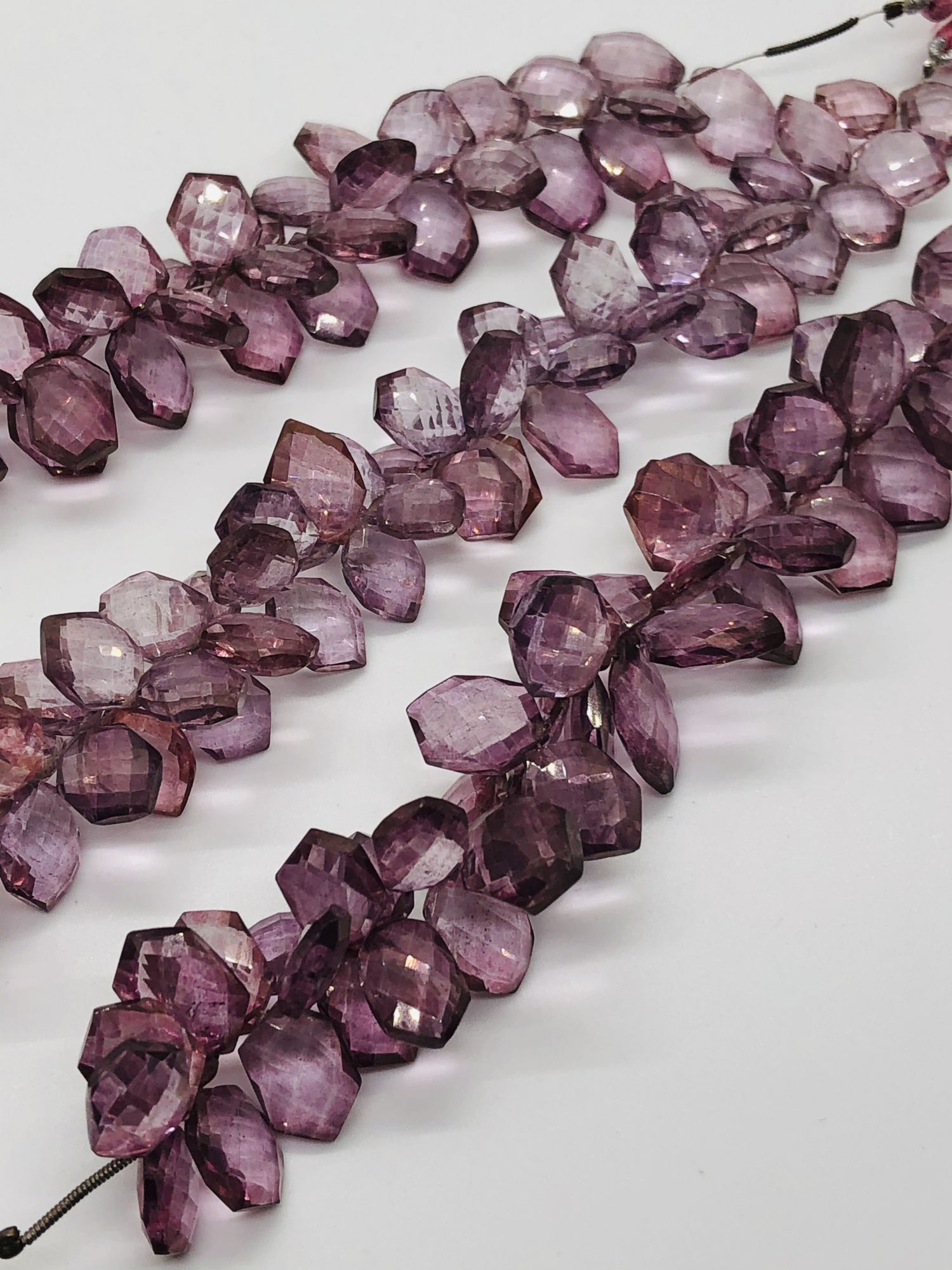 Pink Mystic Quartz Funky Cut  Hexagon