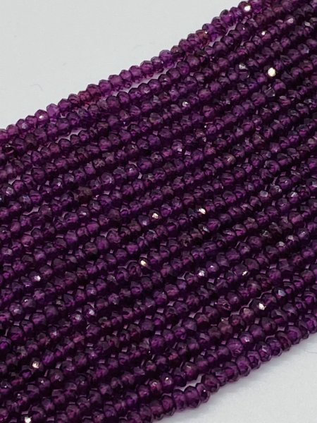 Purple Garnet Rondelle Faceted