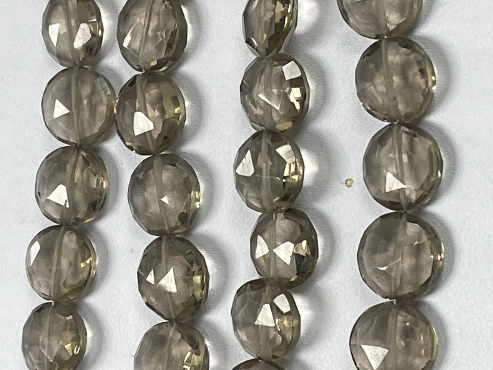 Smoky Quartz Coin Faceted