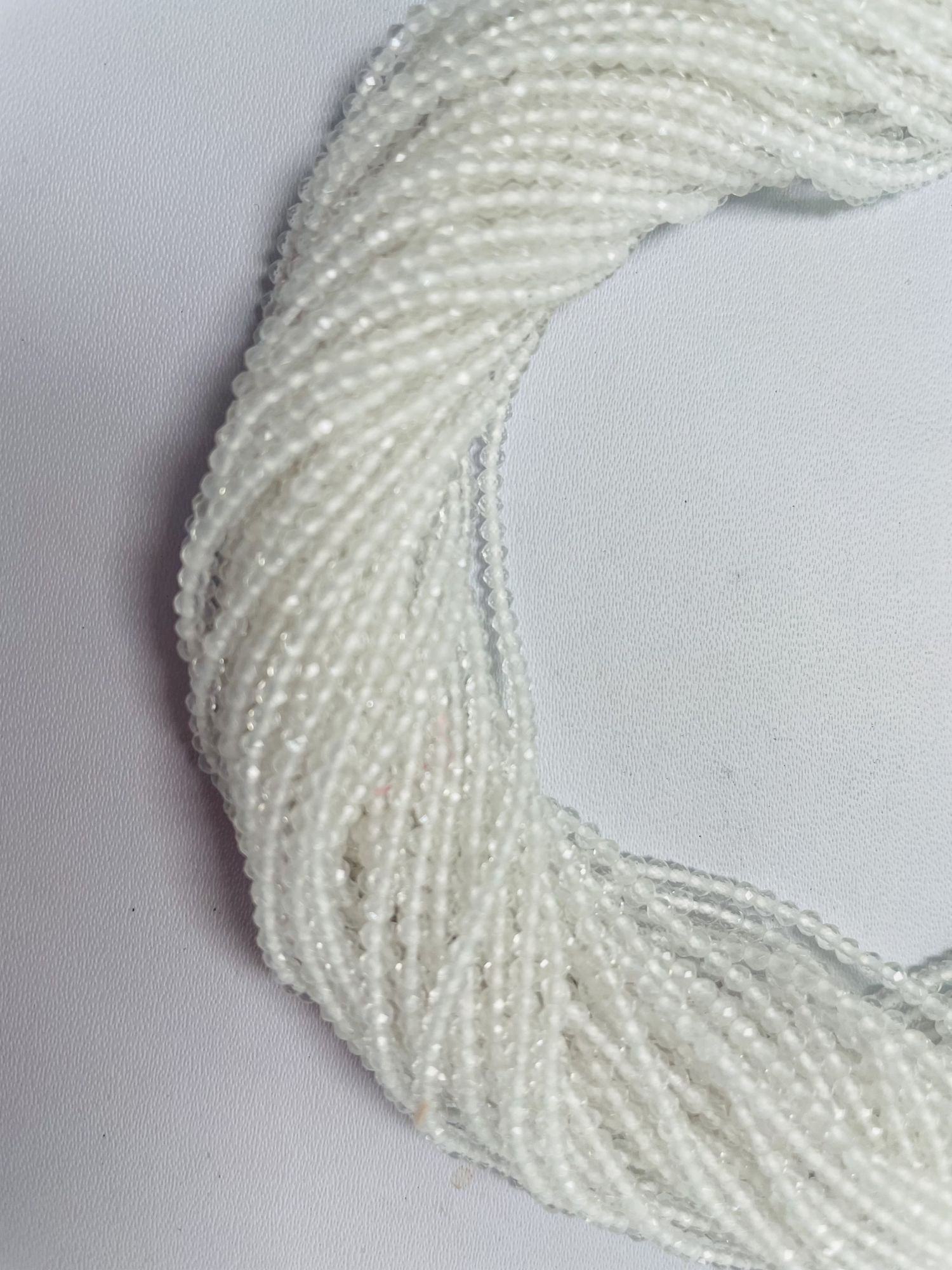 Crystal Quartz Rondelle Faceted