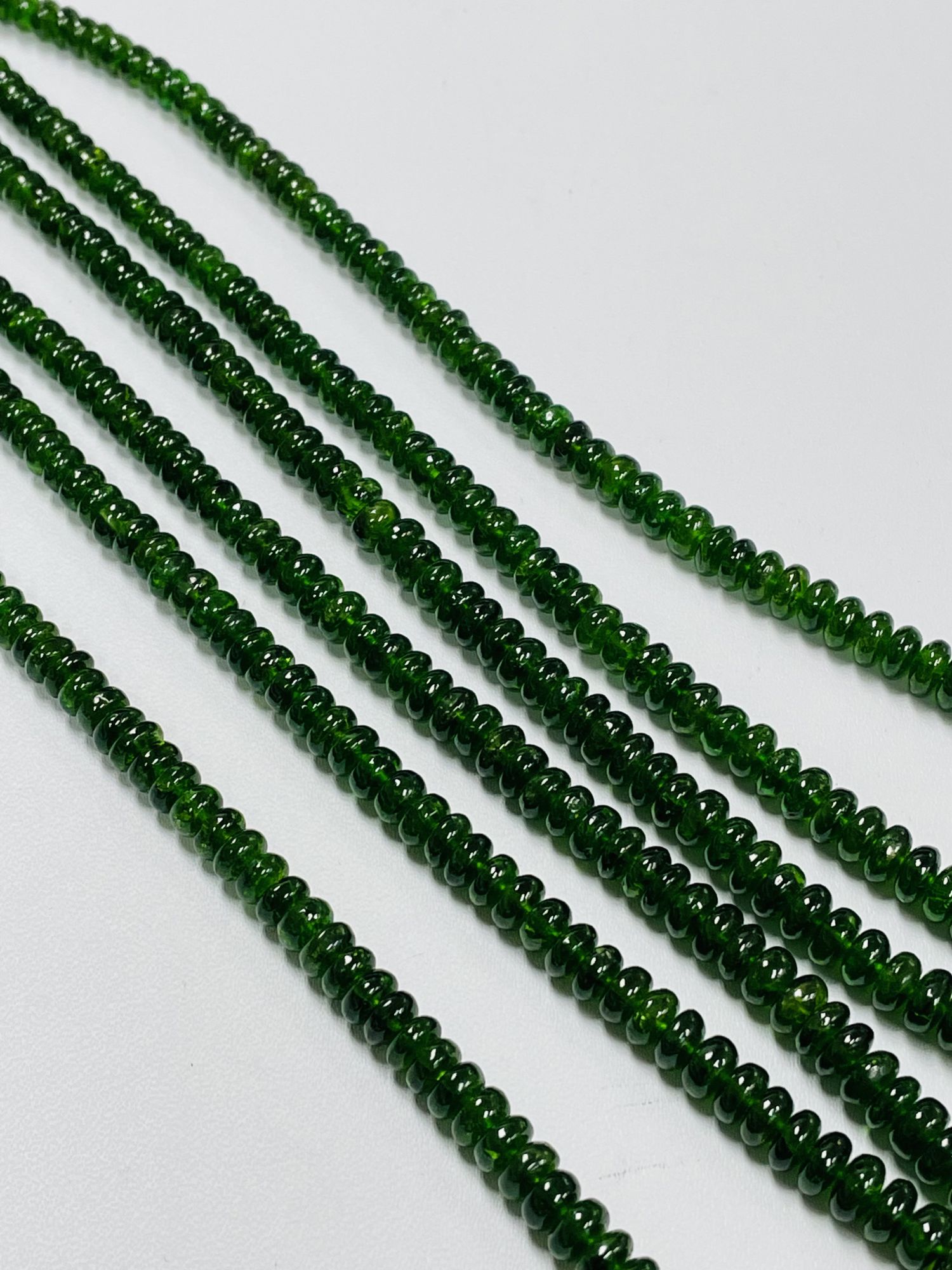 Chrome Diopside Rondelle Smooth