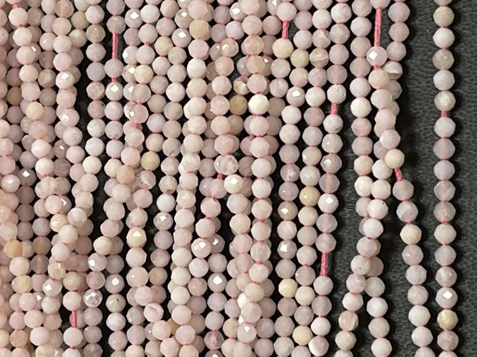 Pink Opal Rondelle Faceted