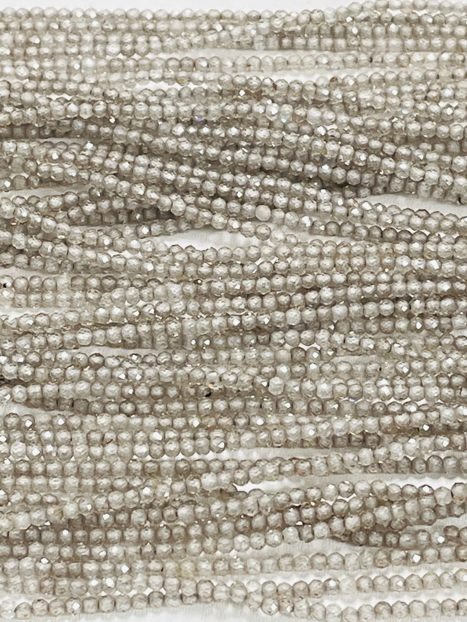 Natural Dark Grey Zircon Rondelle Faceted