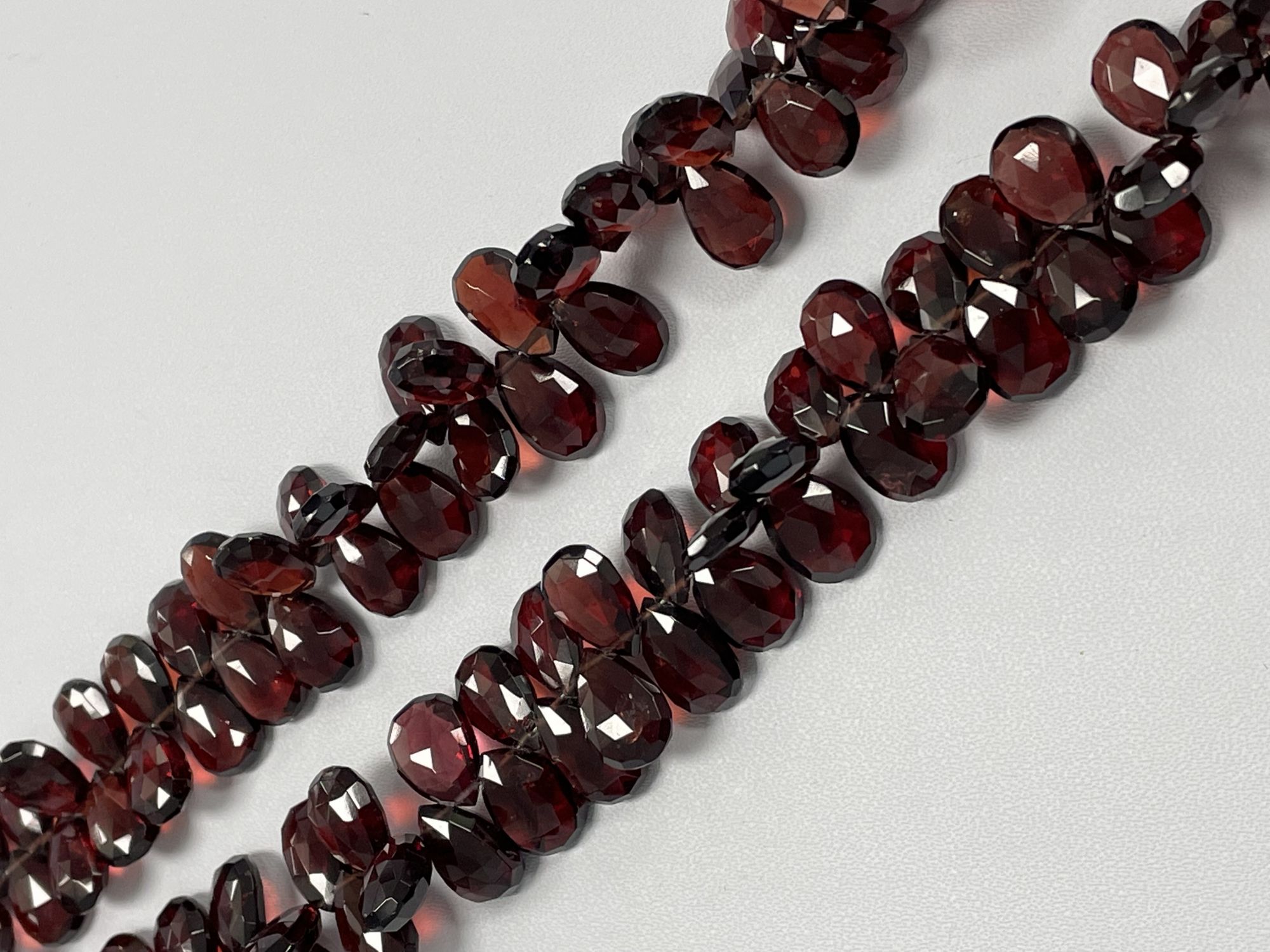 Red Garnet Pear Faceted