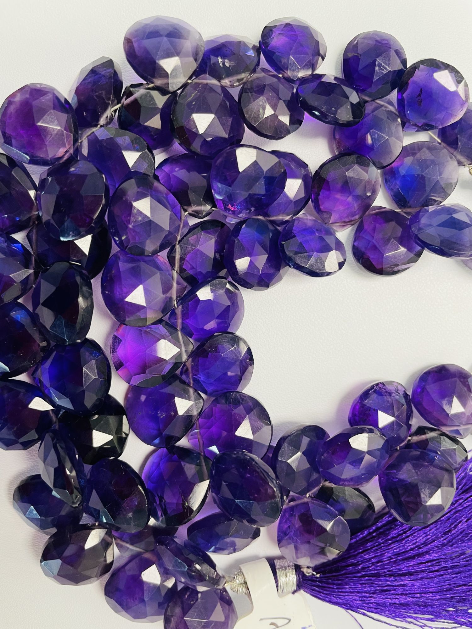 Purple Amethyst Heart Faceted