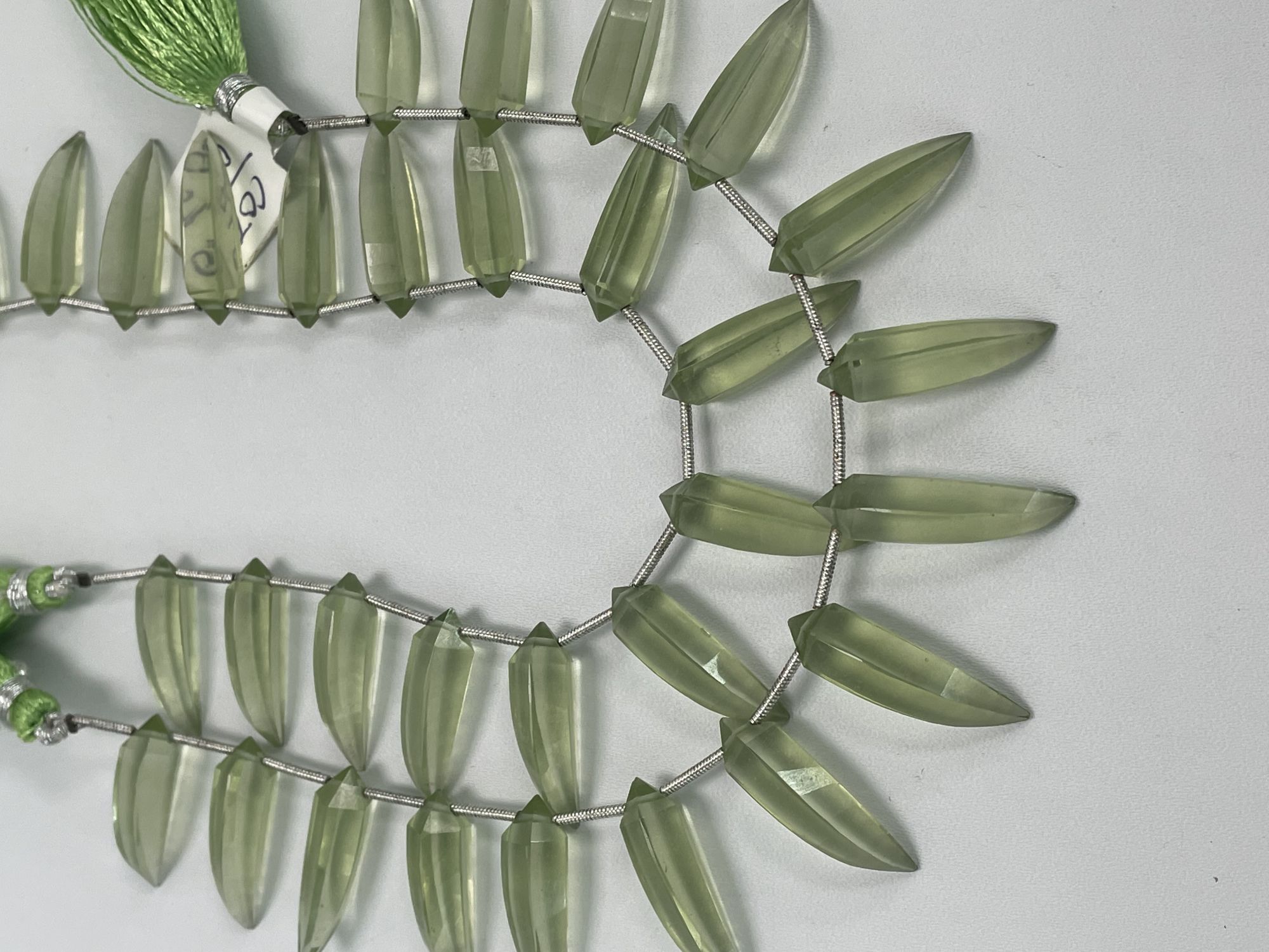 Leaf Green Hydro Quartz Okra Faceted