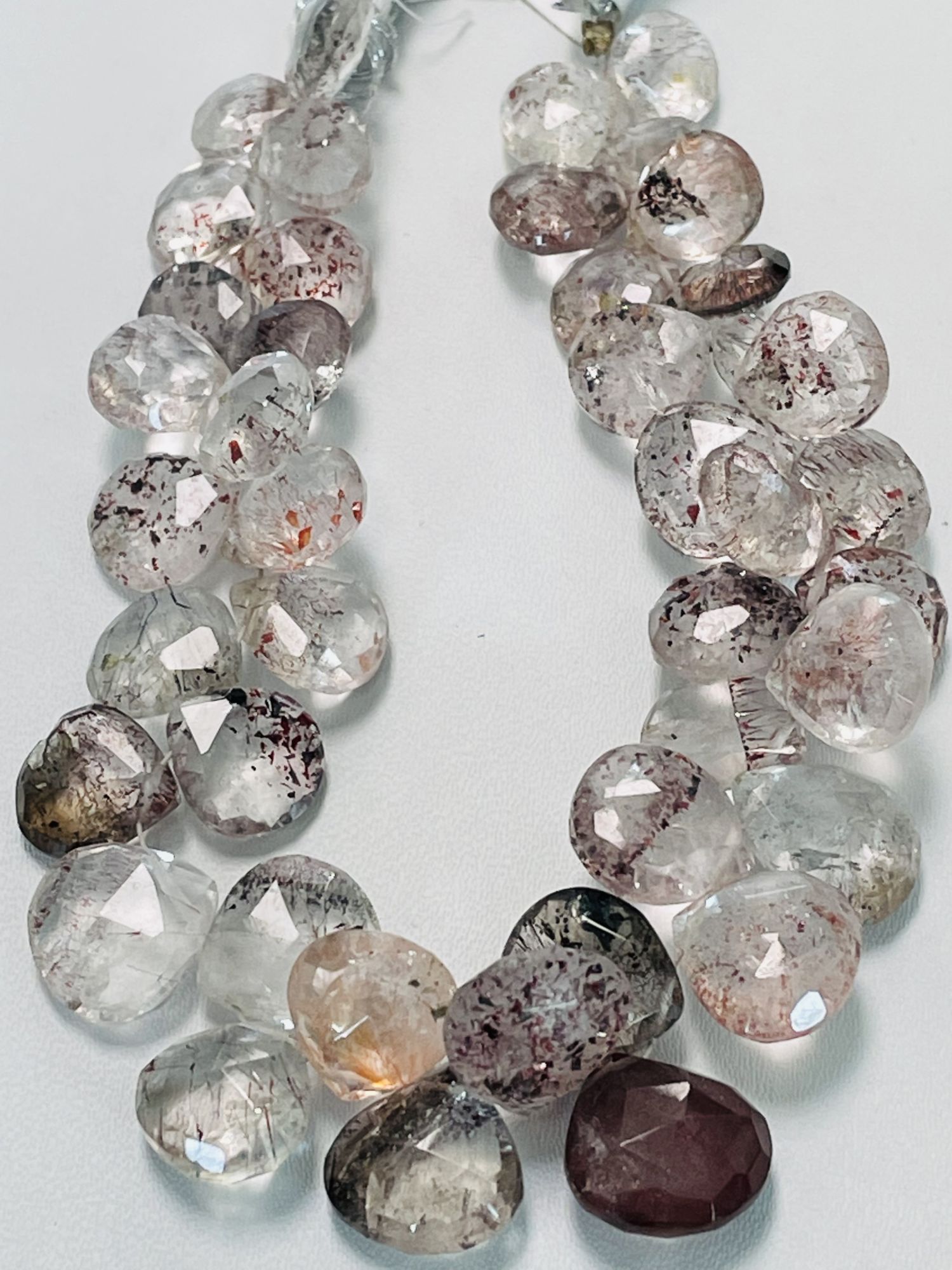 Moss Amethyst Heart Faceted