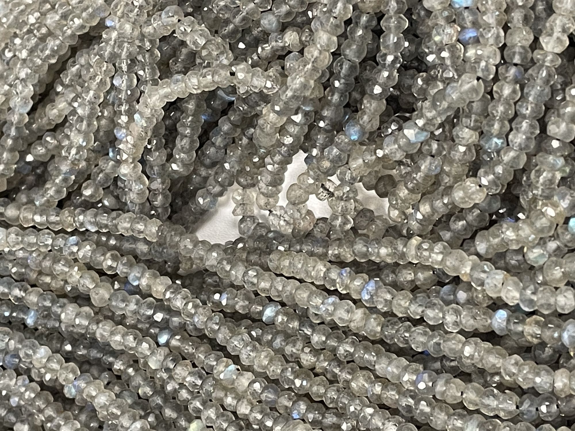 Labradorite Rondelle Faceted