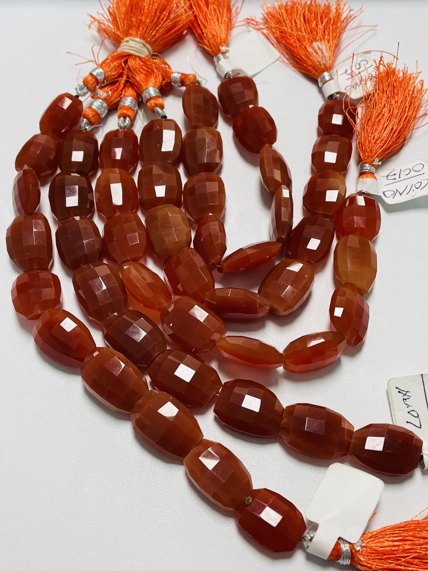 Carnelian Step Cut Oval Faceted
