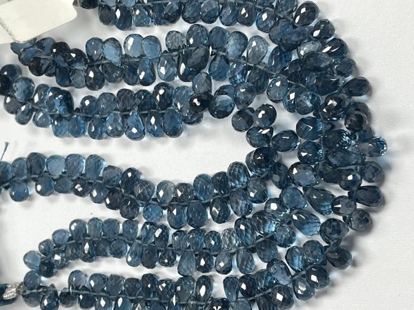 London Blue Topaz  Drop Faceted