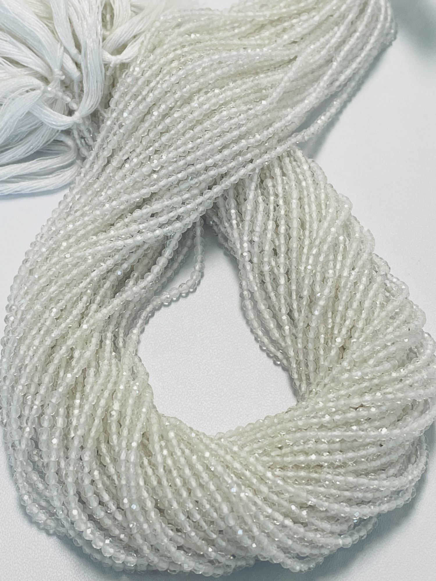 Crystal Quartz Rondelle Faceted