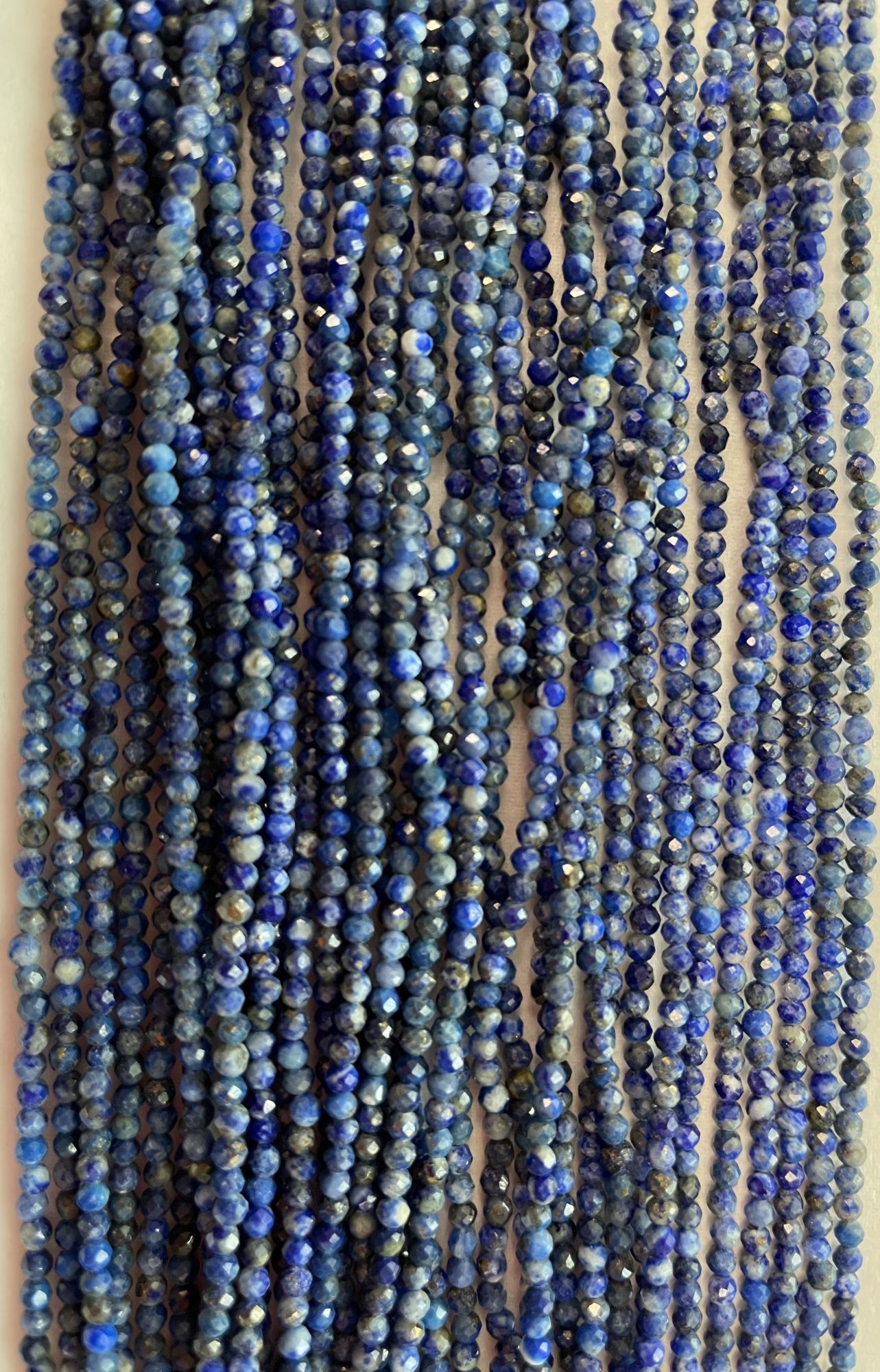 Shaded Lapis Rondelles Faceted