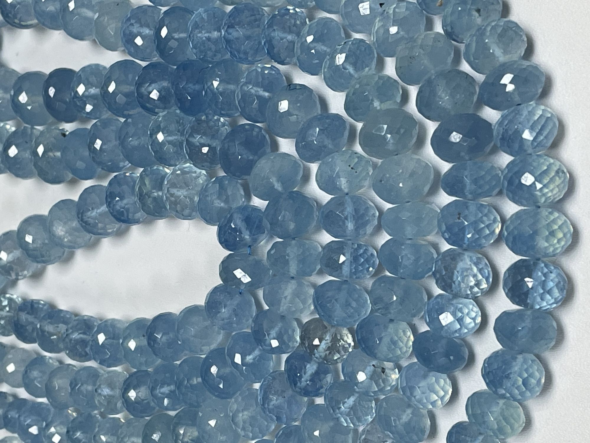 Aquamarine Rondelle Faceted