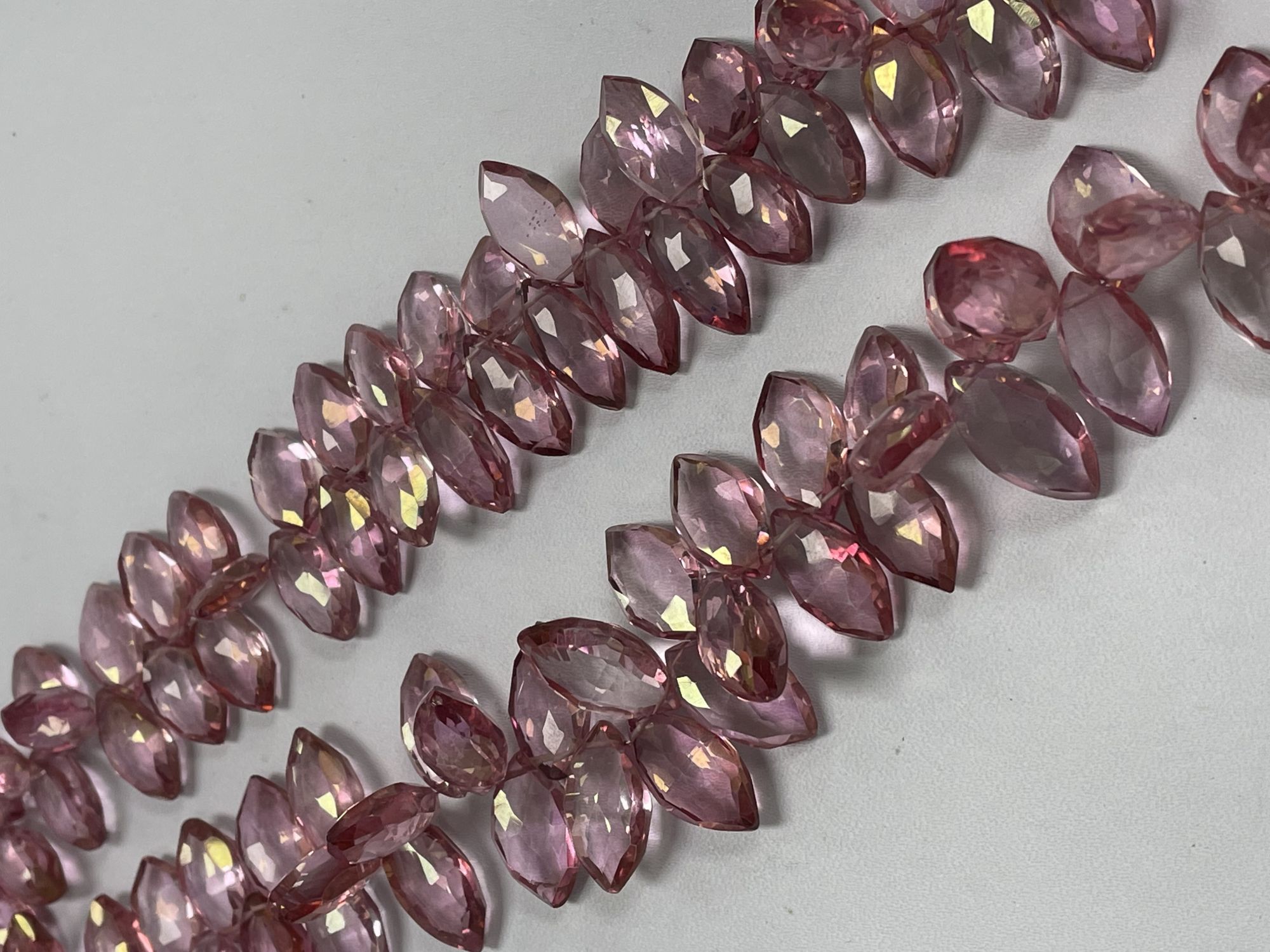 Pink Mystic Quartz Marquise Faceted