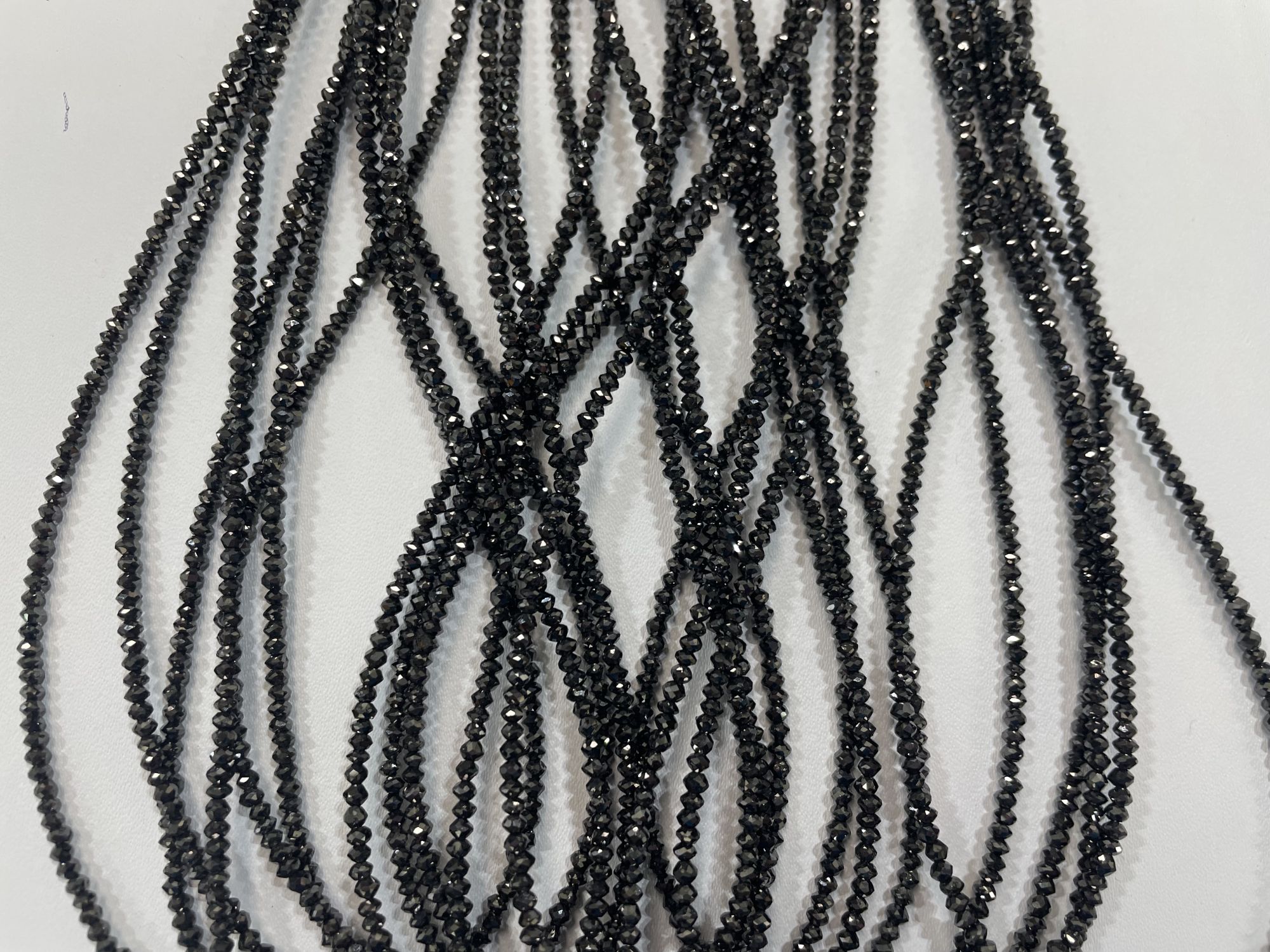 Black Diamonds Rondelles Faceted