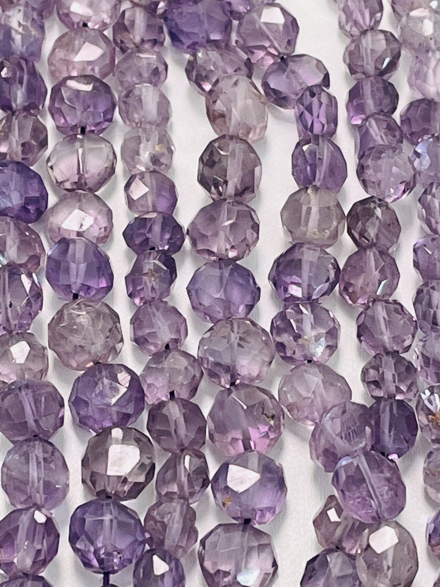 Purple amethyst Coin Faceted