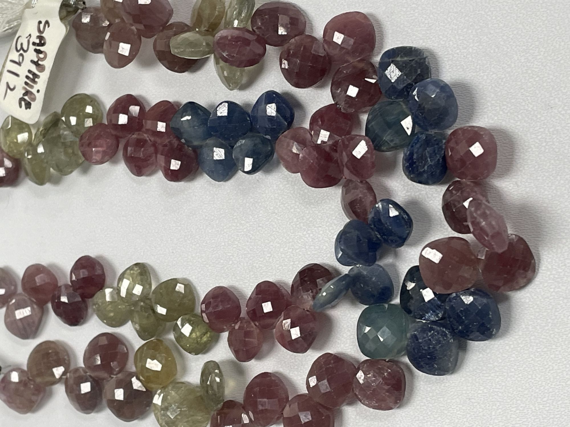 Multi Color Sapphire Cushion Faceted