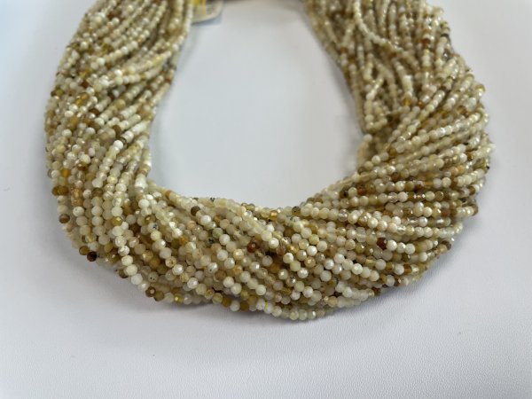 Opal Rondelle Faceted