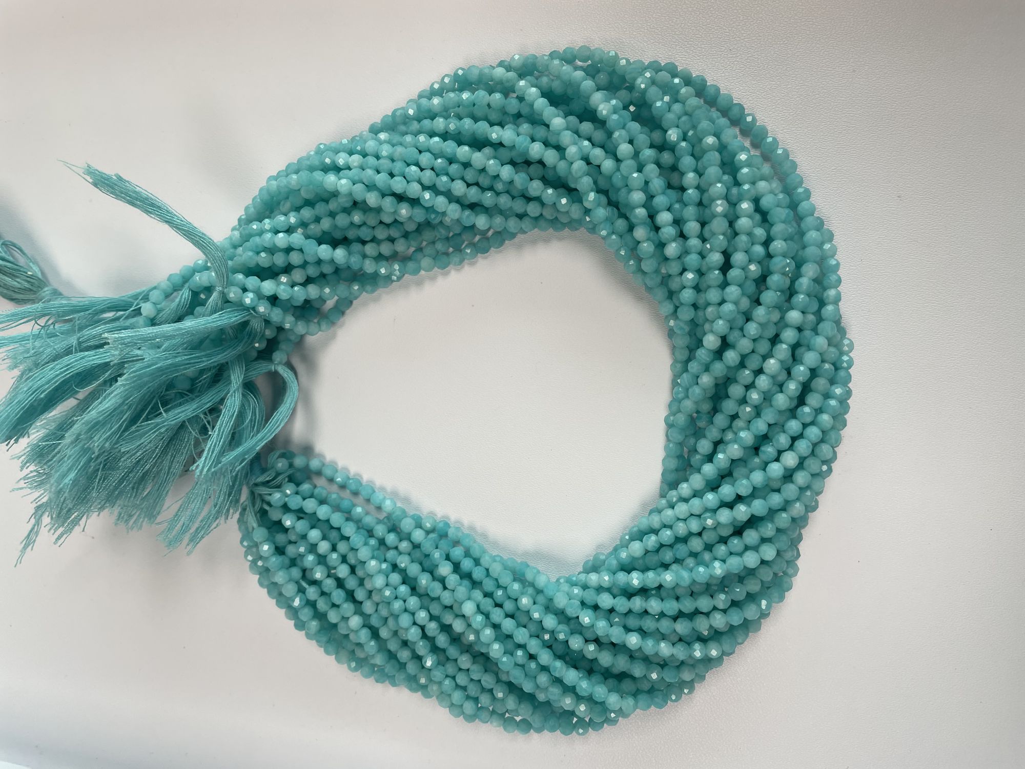Amazonite Rondelle Faceted