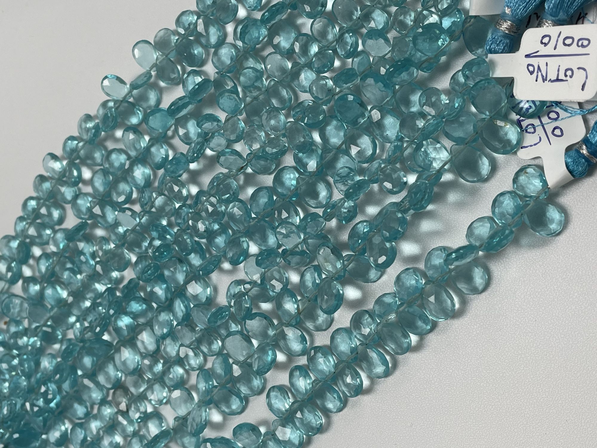 Sky Blue Hydro Quartz Pear Faceted