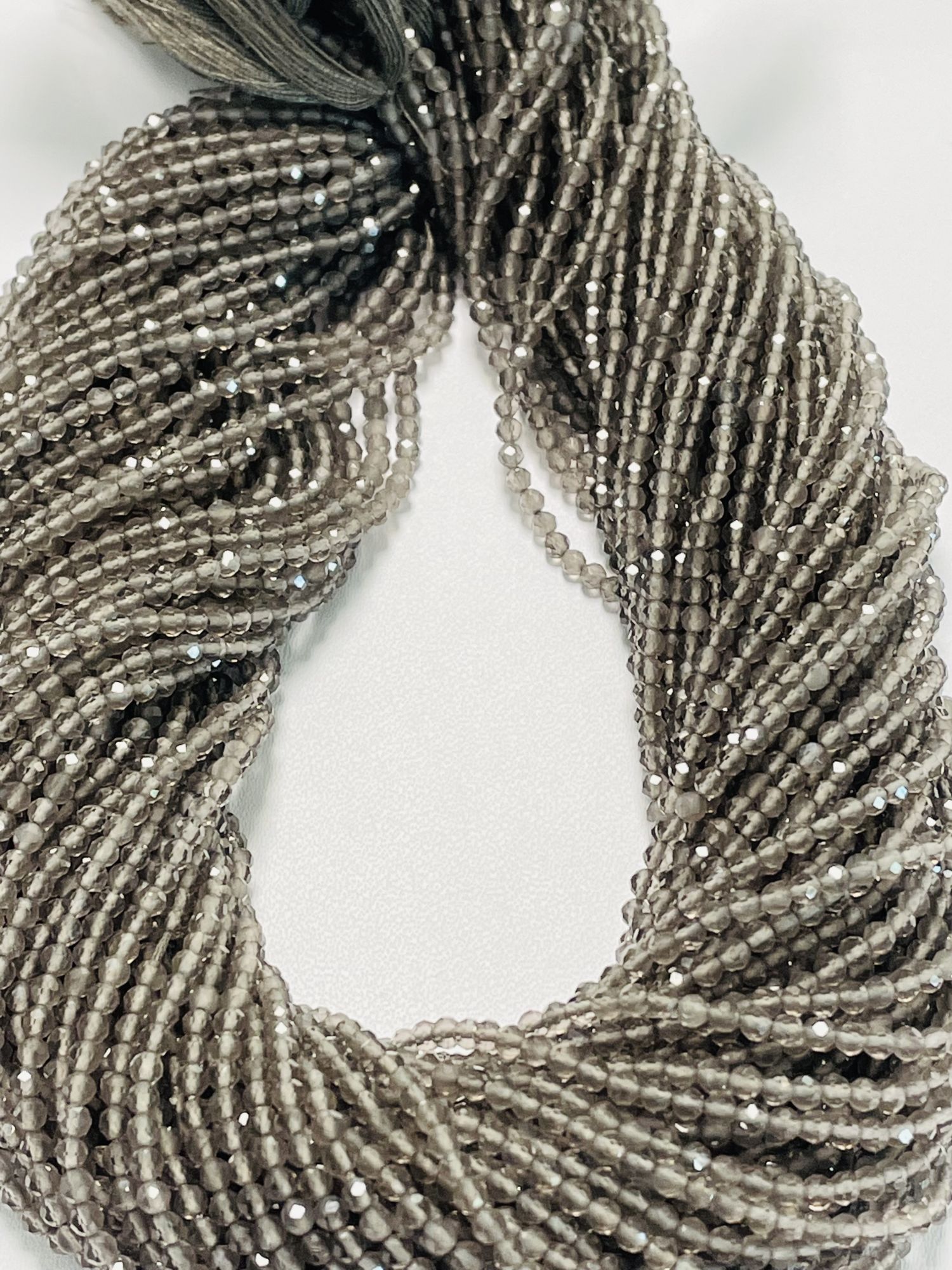 Smoky Quartz Rondelle Faceted