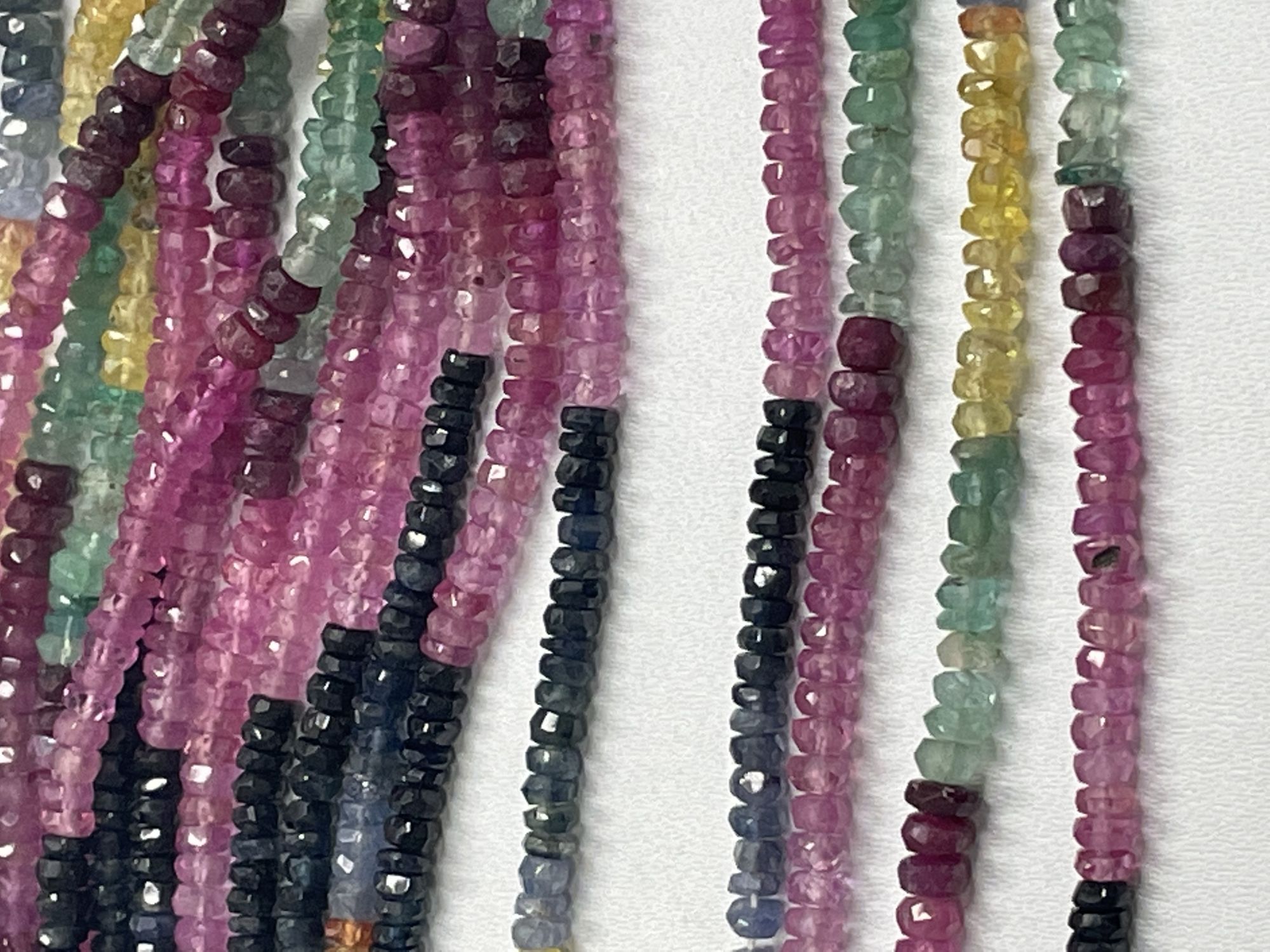 Multi Sapphire Rondelle Faceted