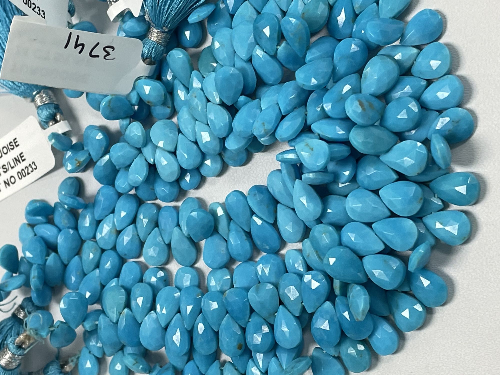 Turquoise Pear Faceted