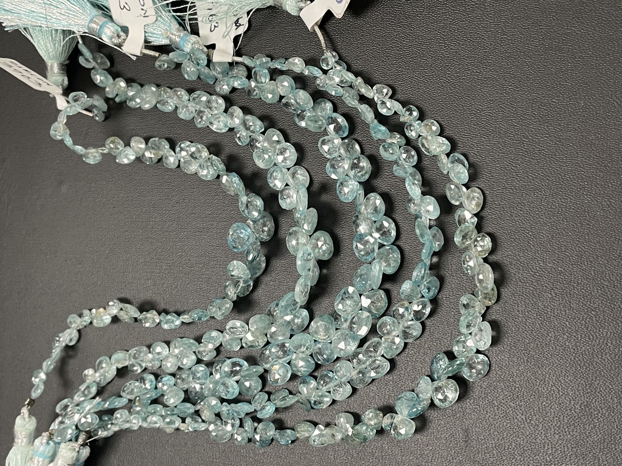 Blue Zircon Heart Faceted