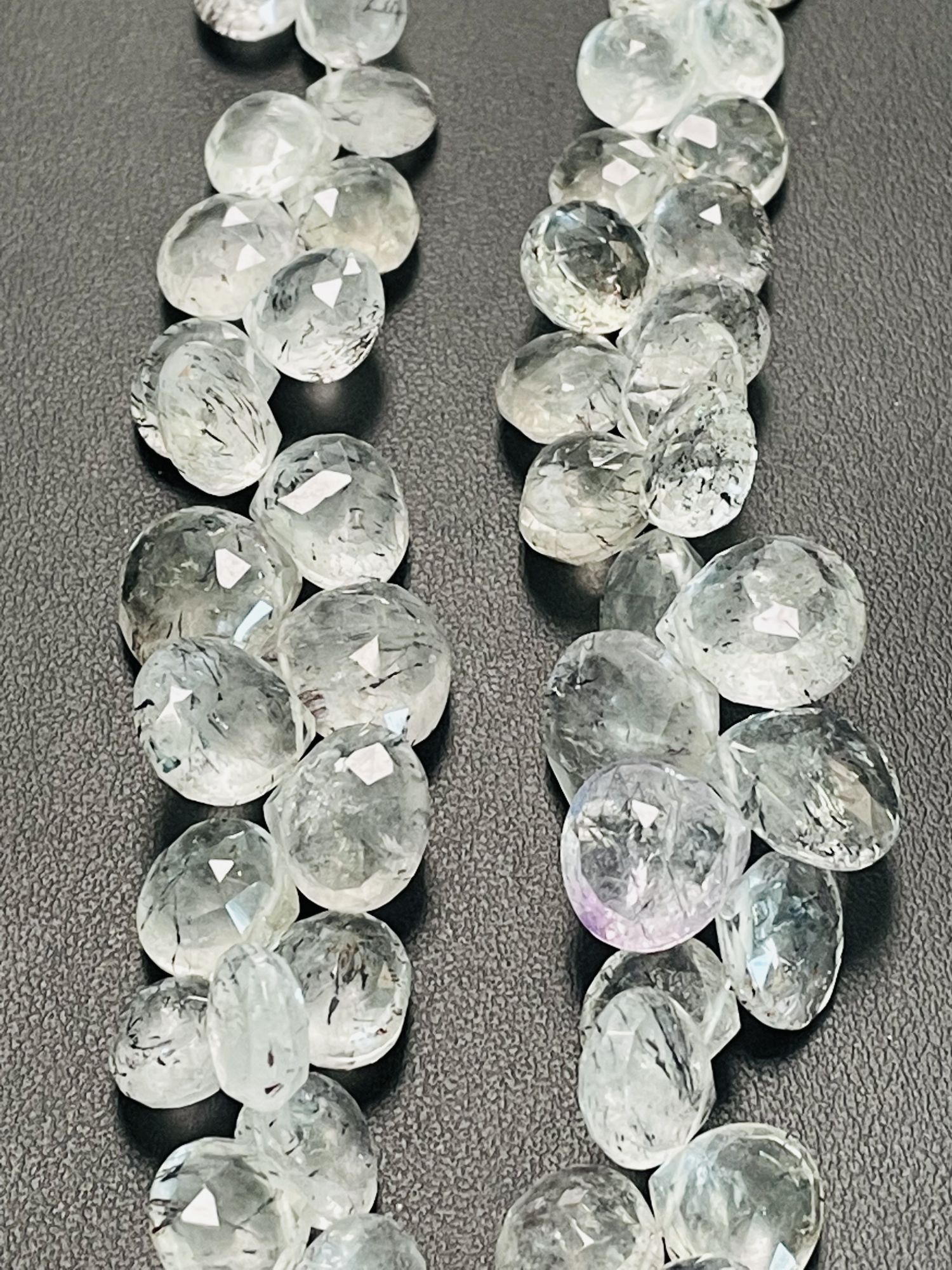 Moss Amethyst Heart Faceted