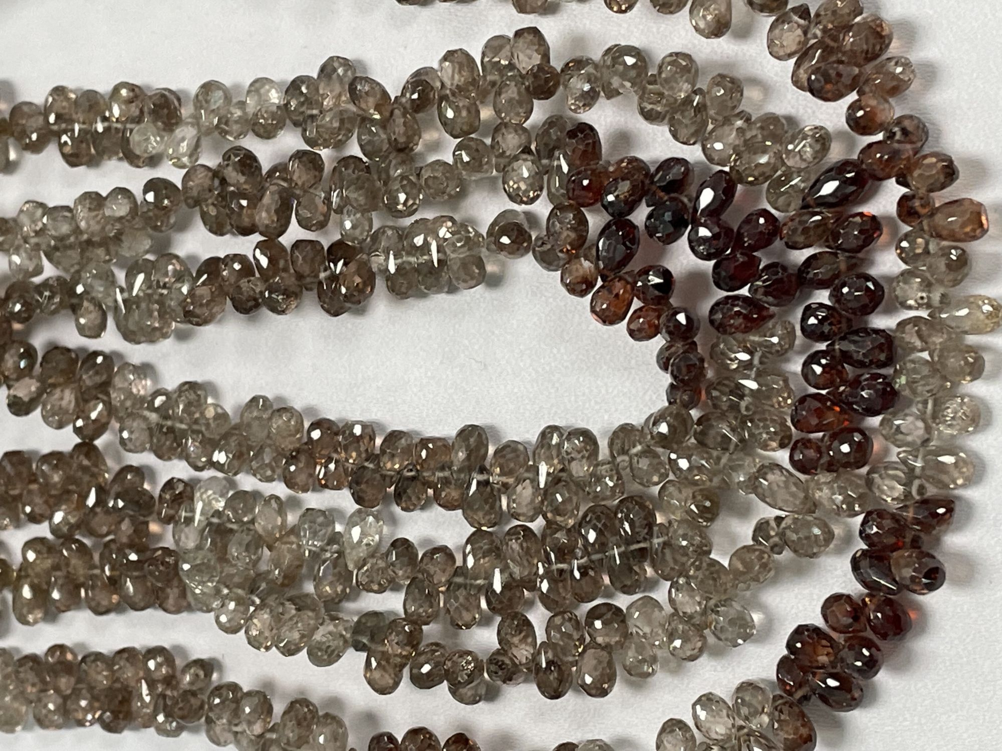 Shaded Zircon Drop Faceted