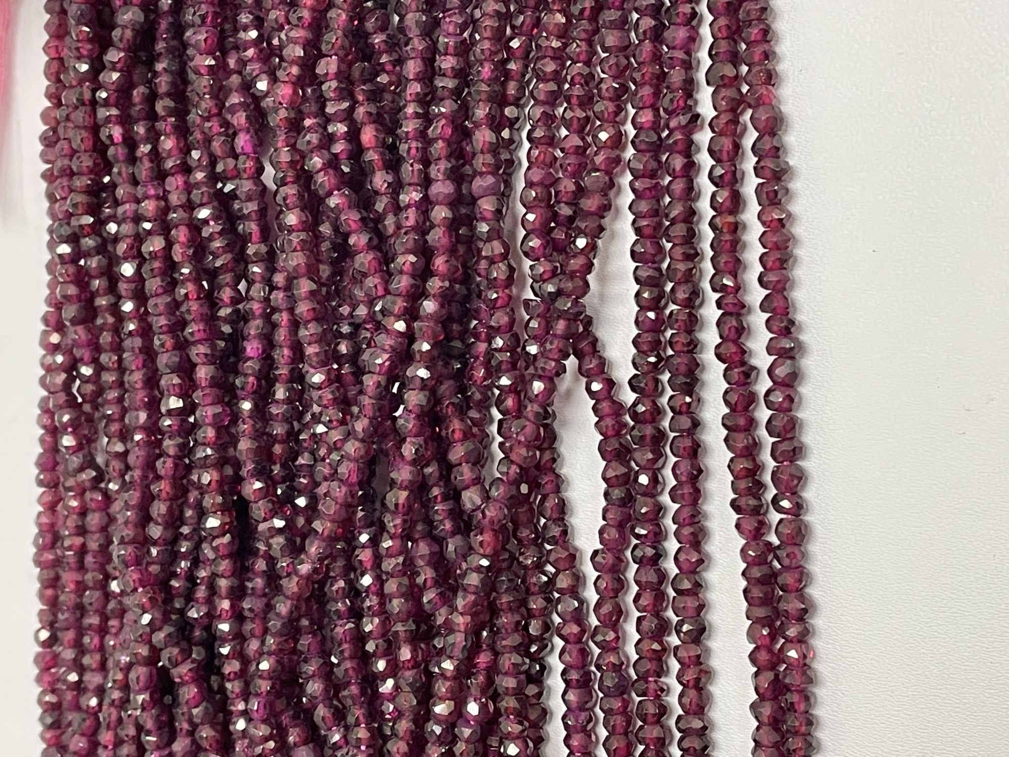 Rhodolite Garnet Rondelle Faceted