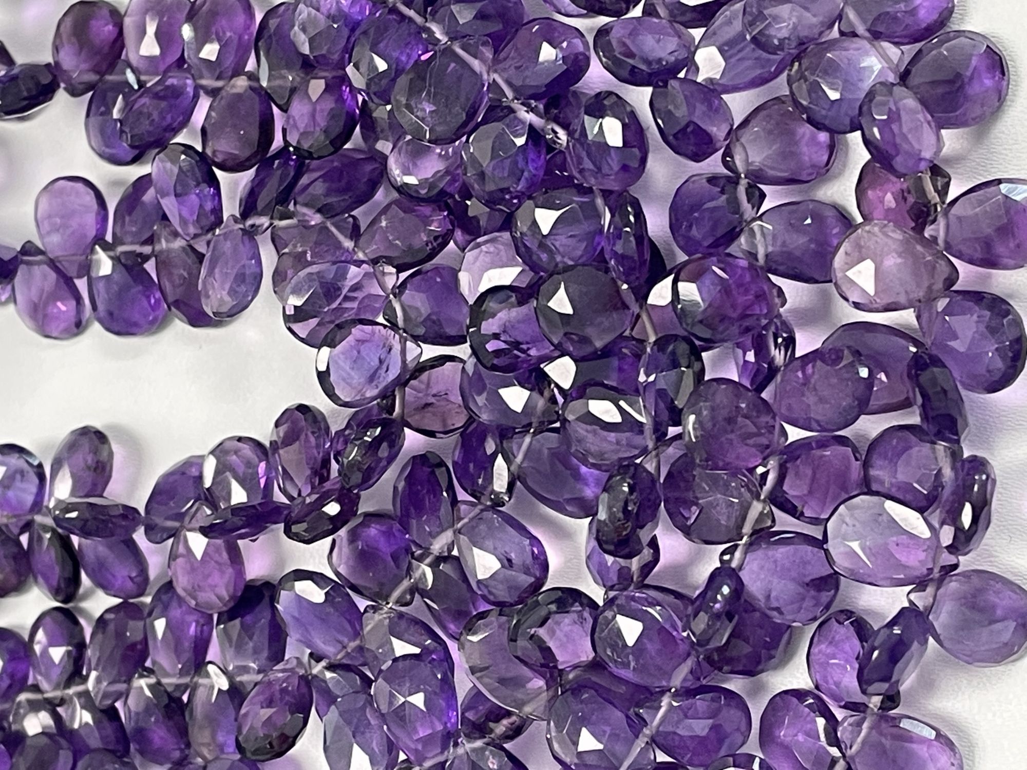 Purple Amethyst Pear Faceted
